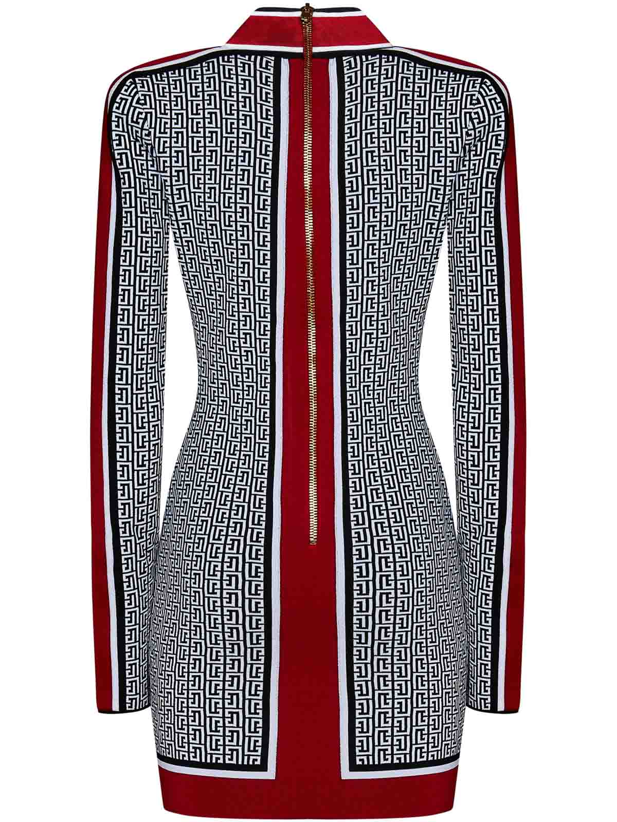 Valentino Garavani Monogram Print Zip-Up Mini Dress