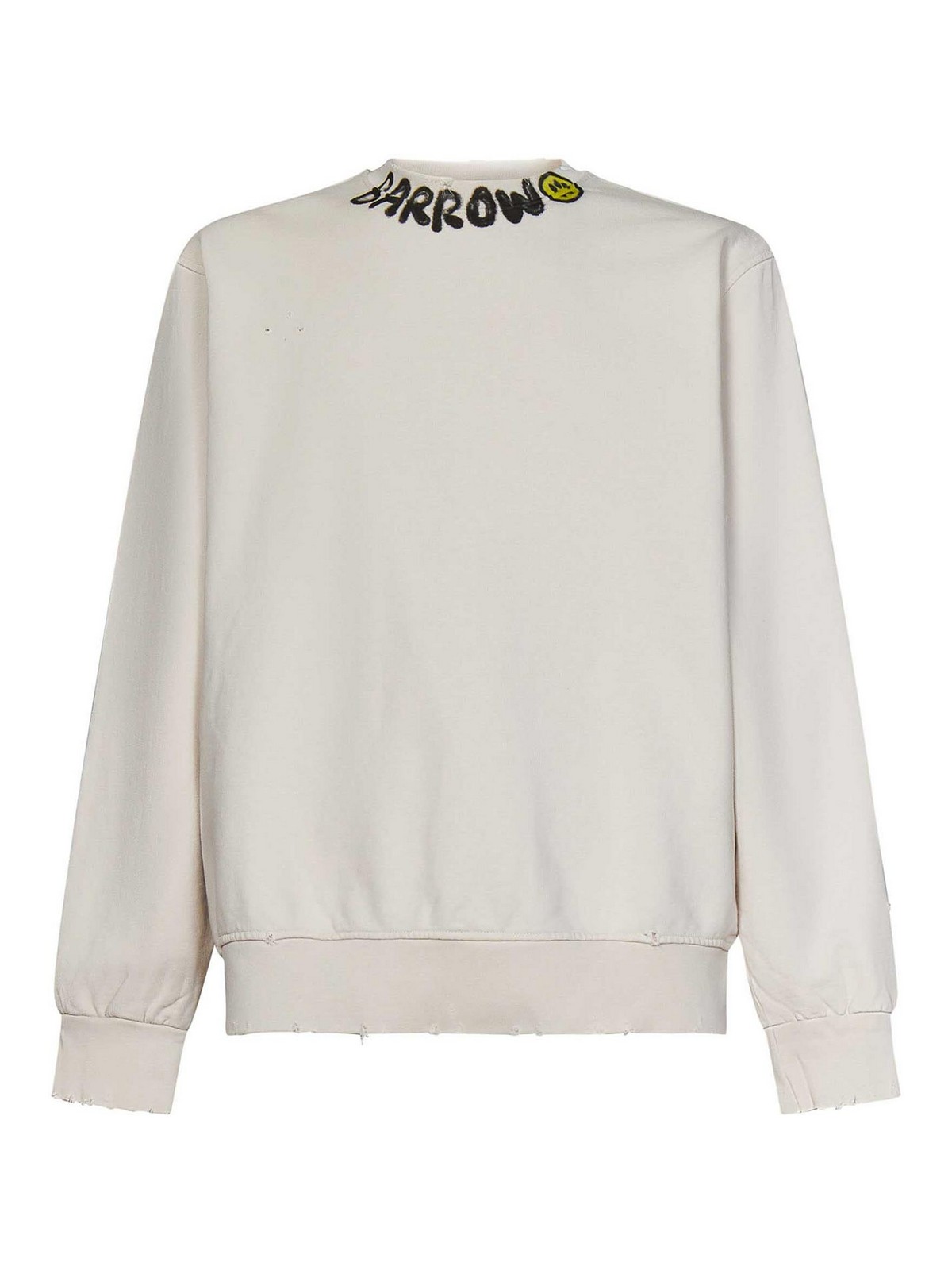 Barrow Creamy White Logo Sweatshirt