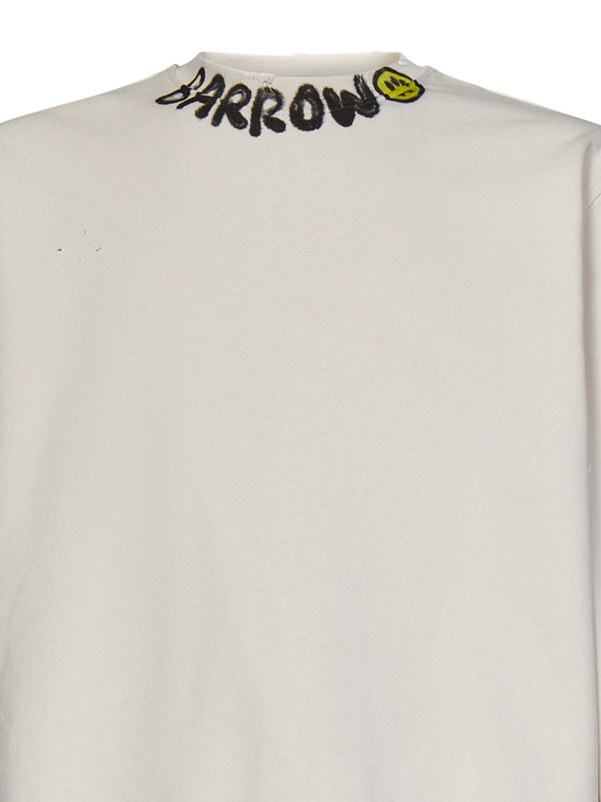 Shop Barrow Creamy White Logo Sweatshirt