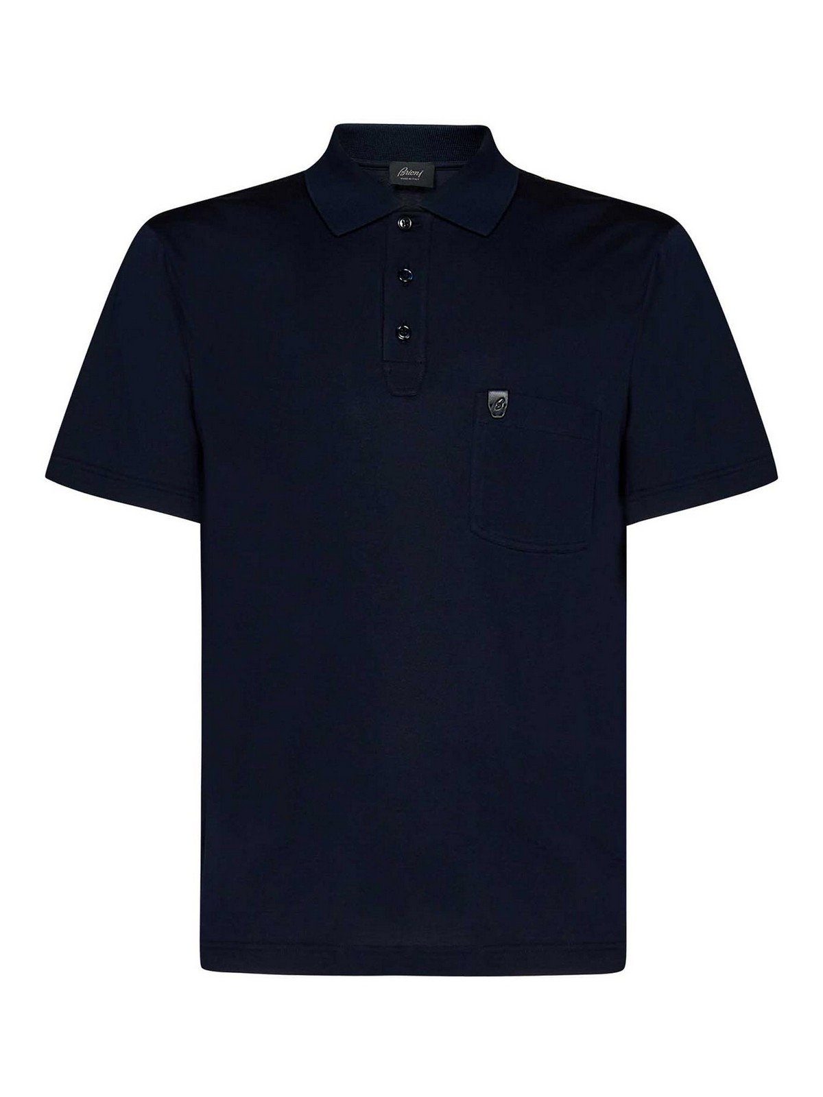 Brioni Pocket Polo Shirt In Blue