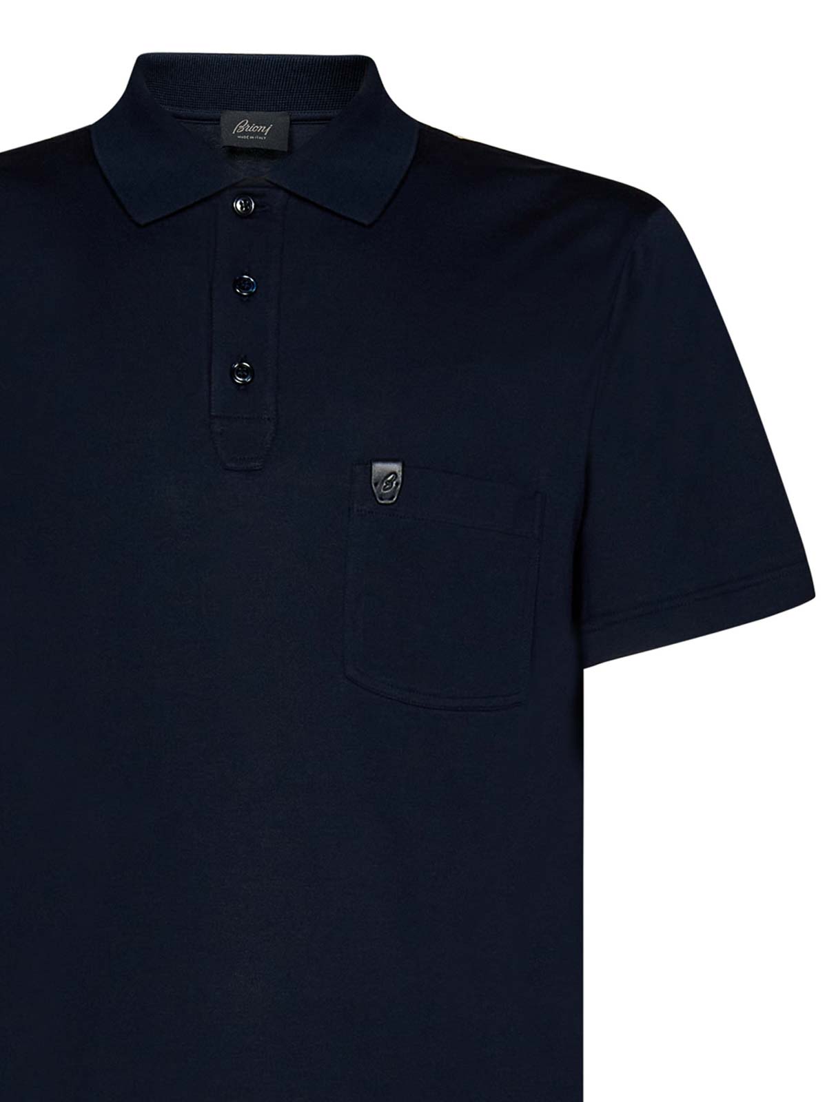 Shop Brioni Pocket Polo Shirt In Blue