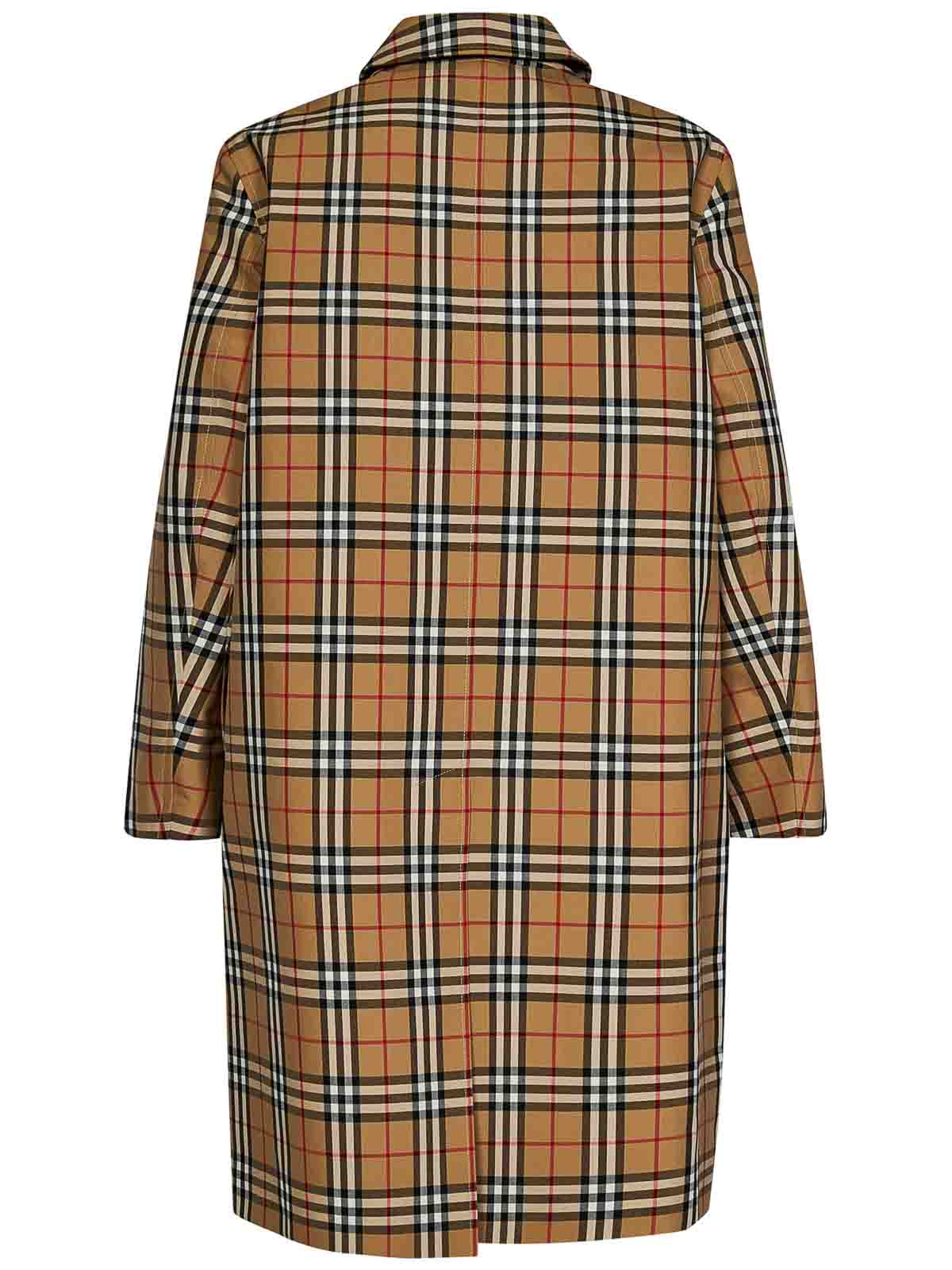 Burberry Archive Beige Check Long Car Coat - Beige - Men | 8072017