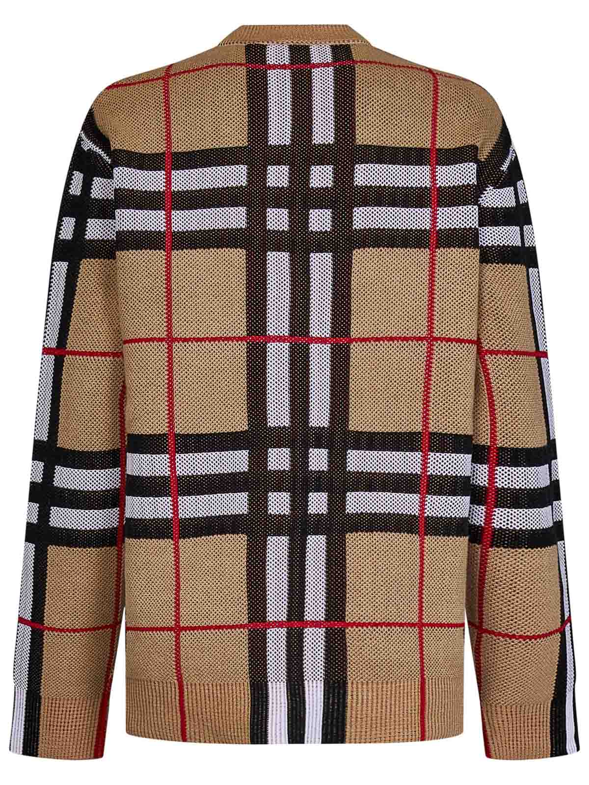 Shop Burberry Checked Culotte Trousers In Beige