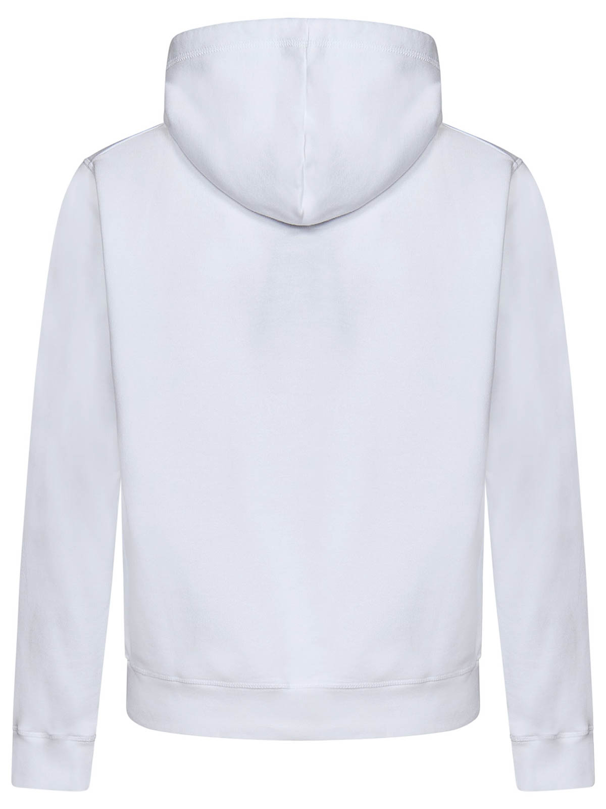 Shop Dsquared2 White Hoodie Graphic Print Contrasting Logo In Blanco