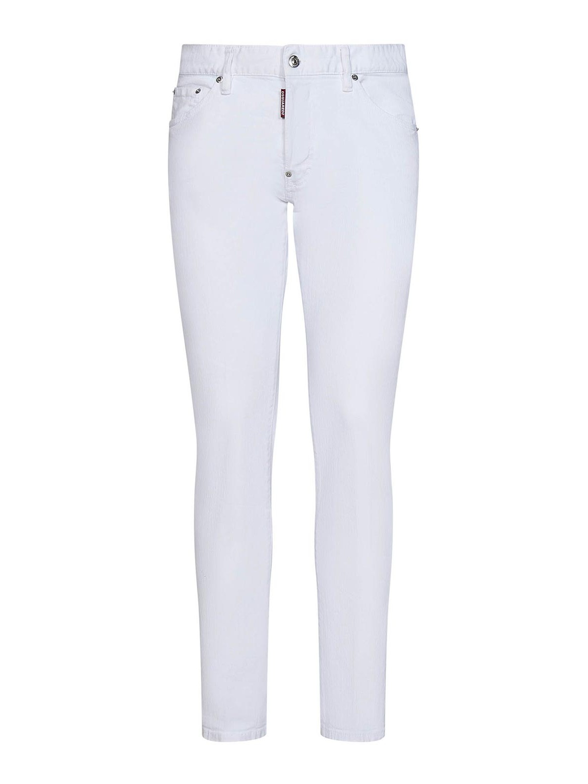 Dsquared2 15cm Denim Stretch Dan Skinny Fit Jeans In Blanco