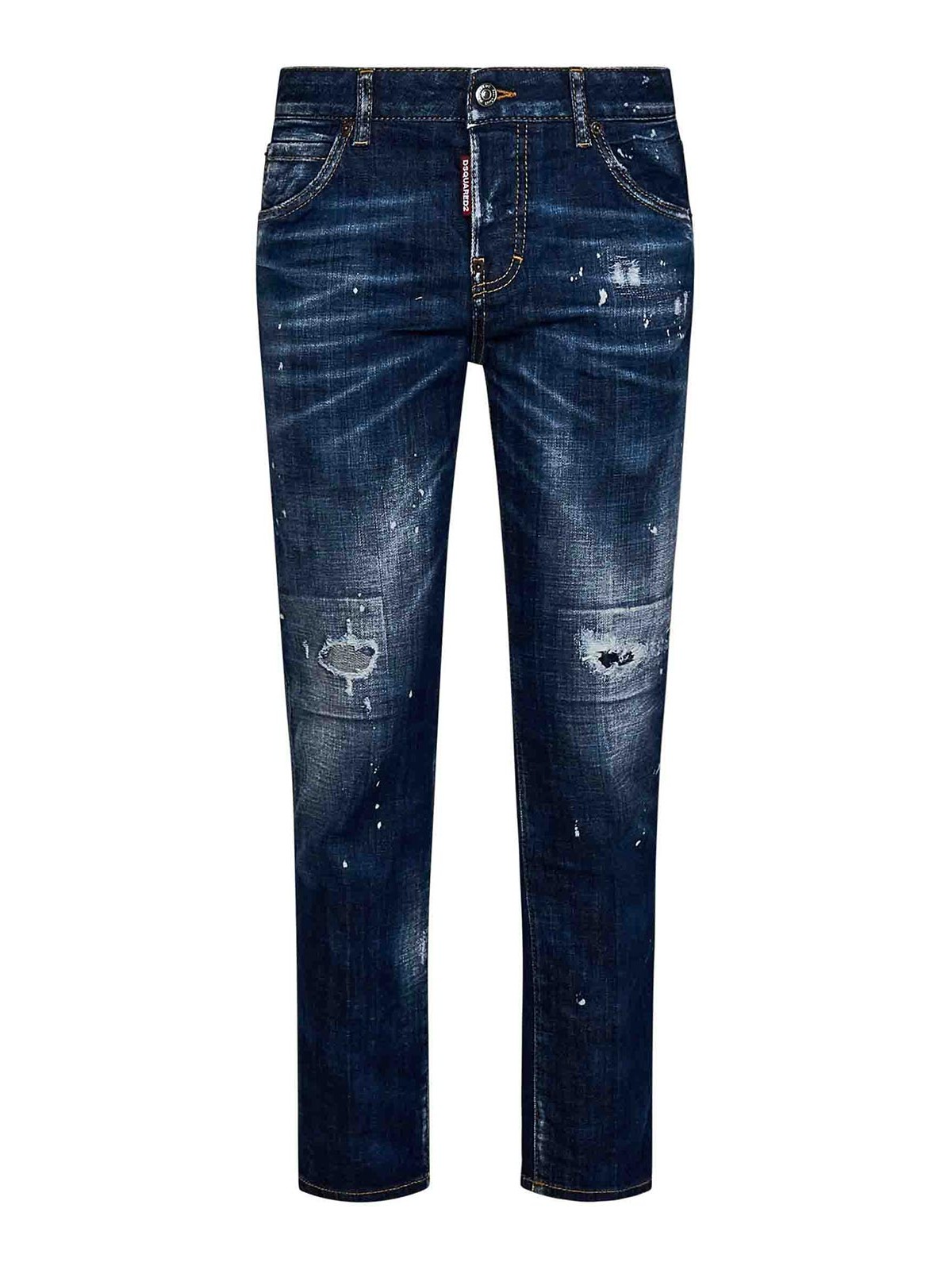 Shop Dsquared2 Blue Cropped Jeans Stretch Cotton Denim