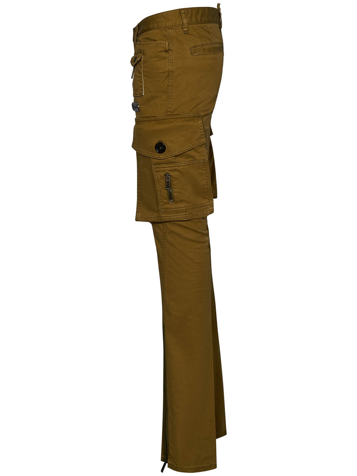 Casual trousers Dsquared2 - Beige Cargo Trousers with Zip and Flared Legs -  S75KB0338S39021709