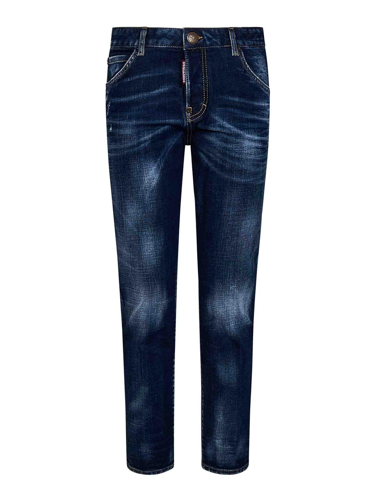 Dsquared2 Slim Cropped Jeans In Blue