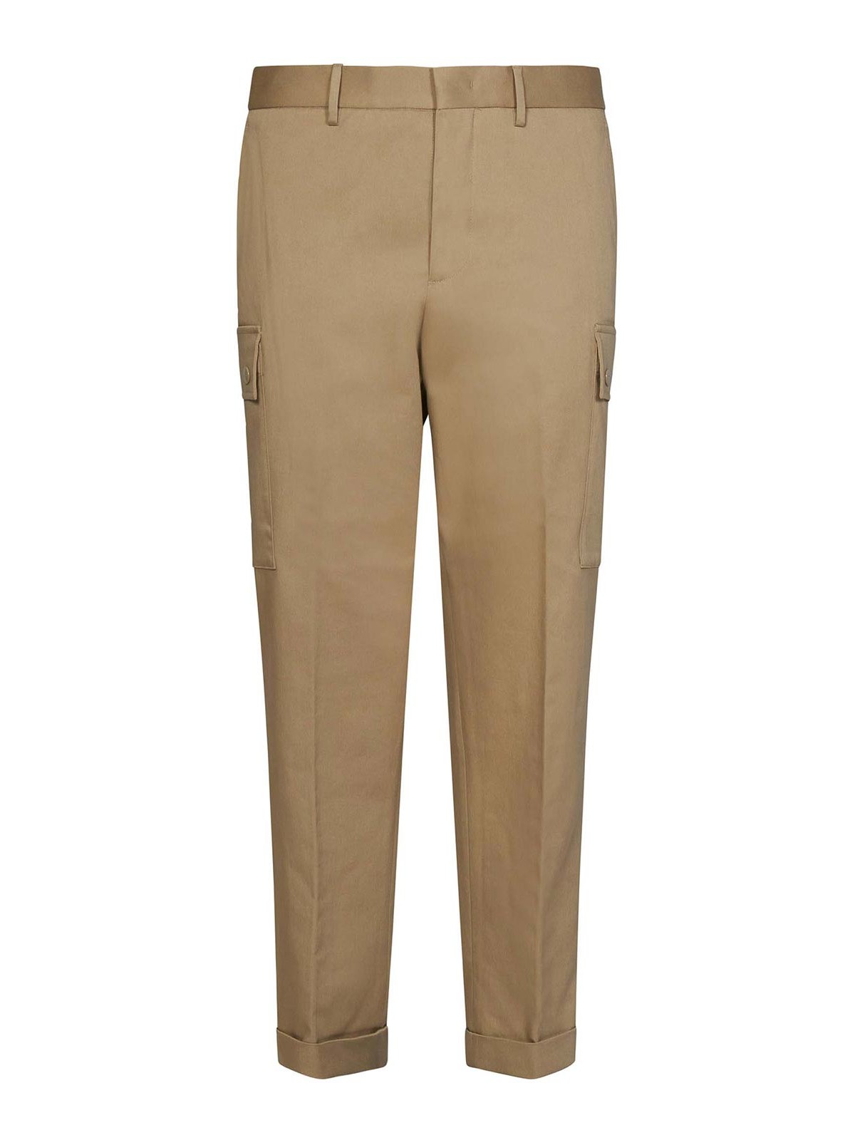 Etro Classic Trousers In Beige Stretch Cotton In Beis