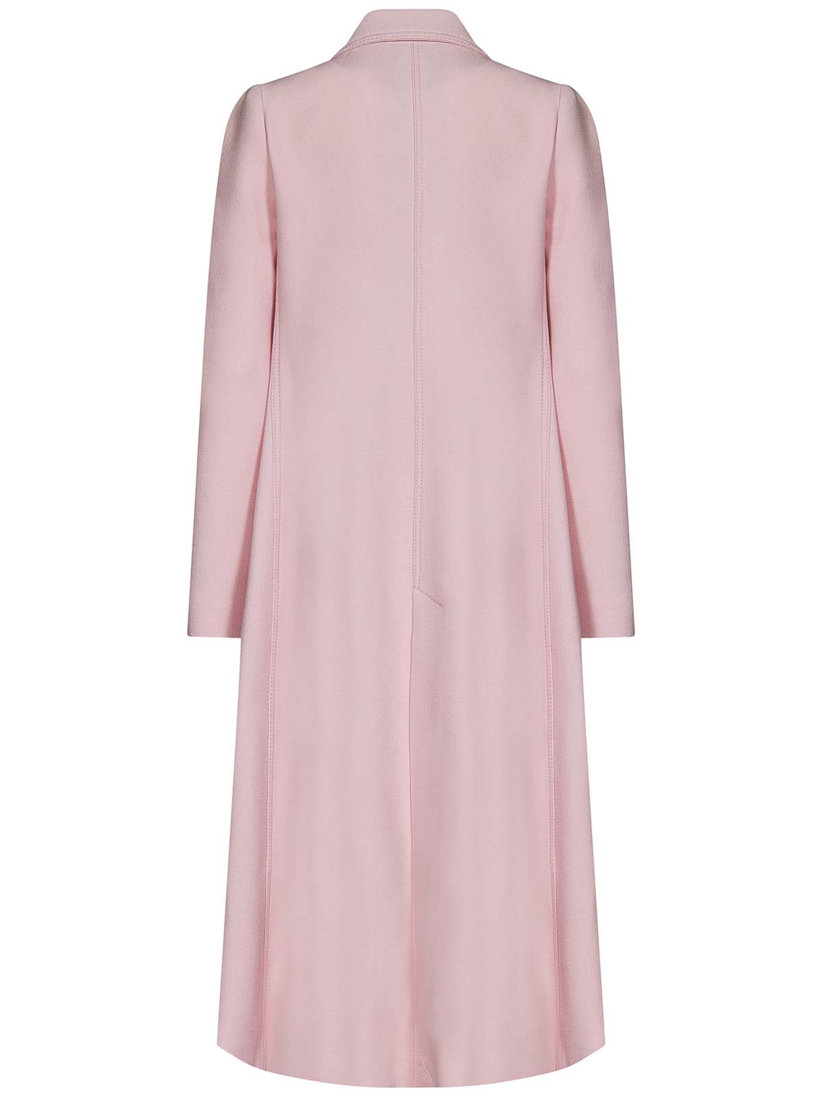 Giambattista Valli Pink Wool Coat with Logoed Buttons Giambattista Valli Pink Wool Coat with Logoed Buttons