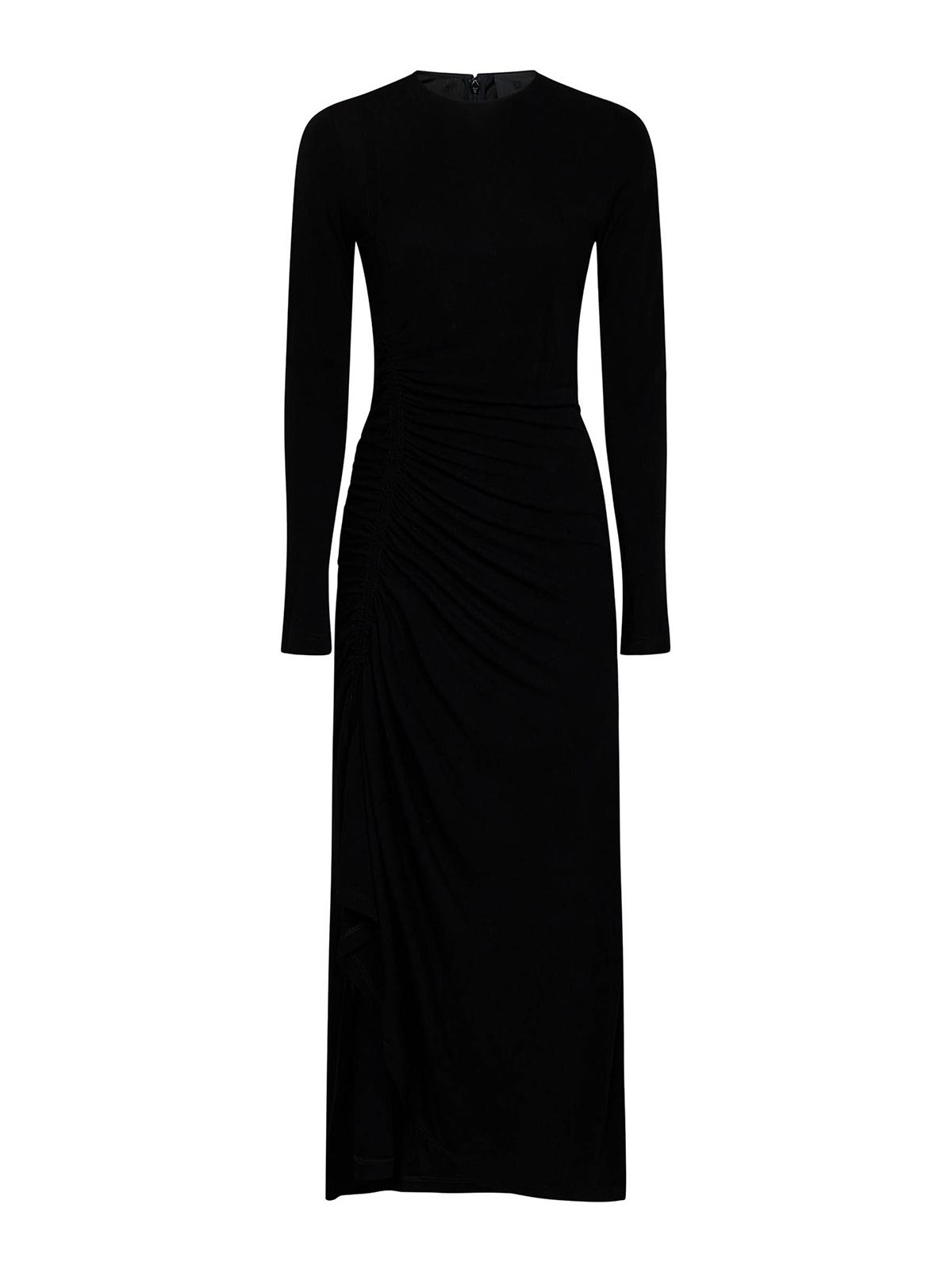 Givenchy Black Viscose Dress with Draping - Black