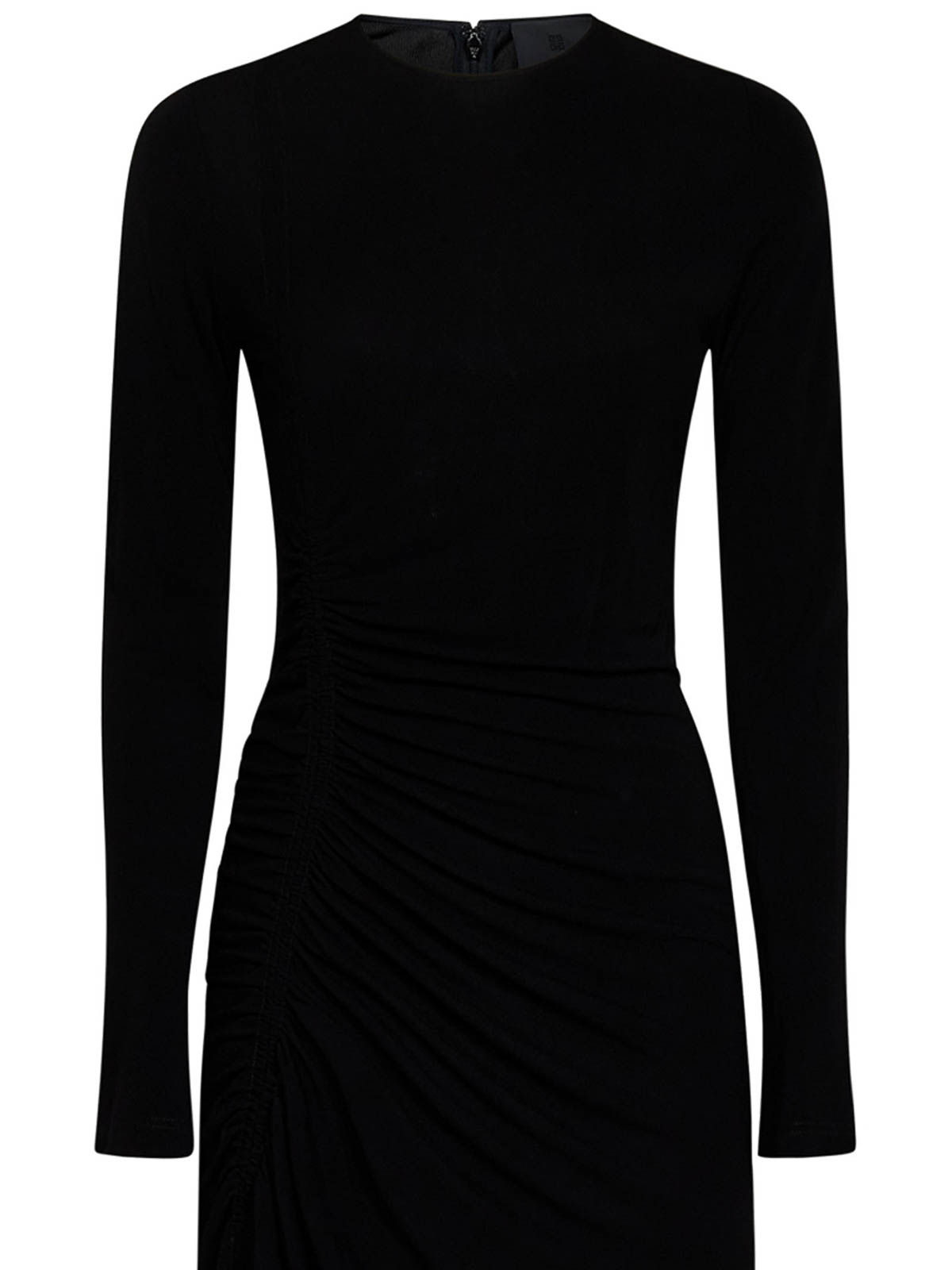 Givenchy Black Viscose Dress with Draping - Black