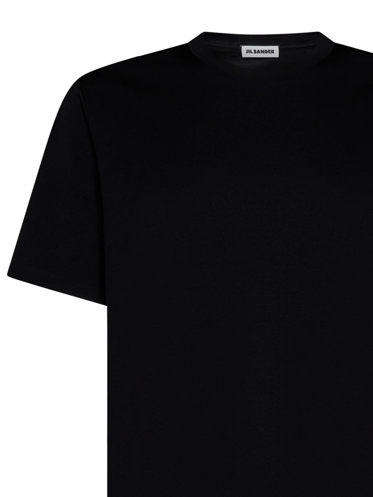 Crew necks Jil Sander - Basic black cotton jersey crewneck t-shirt