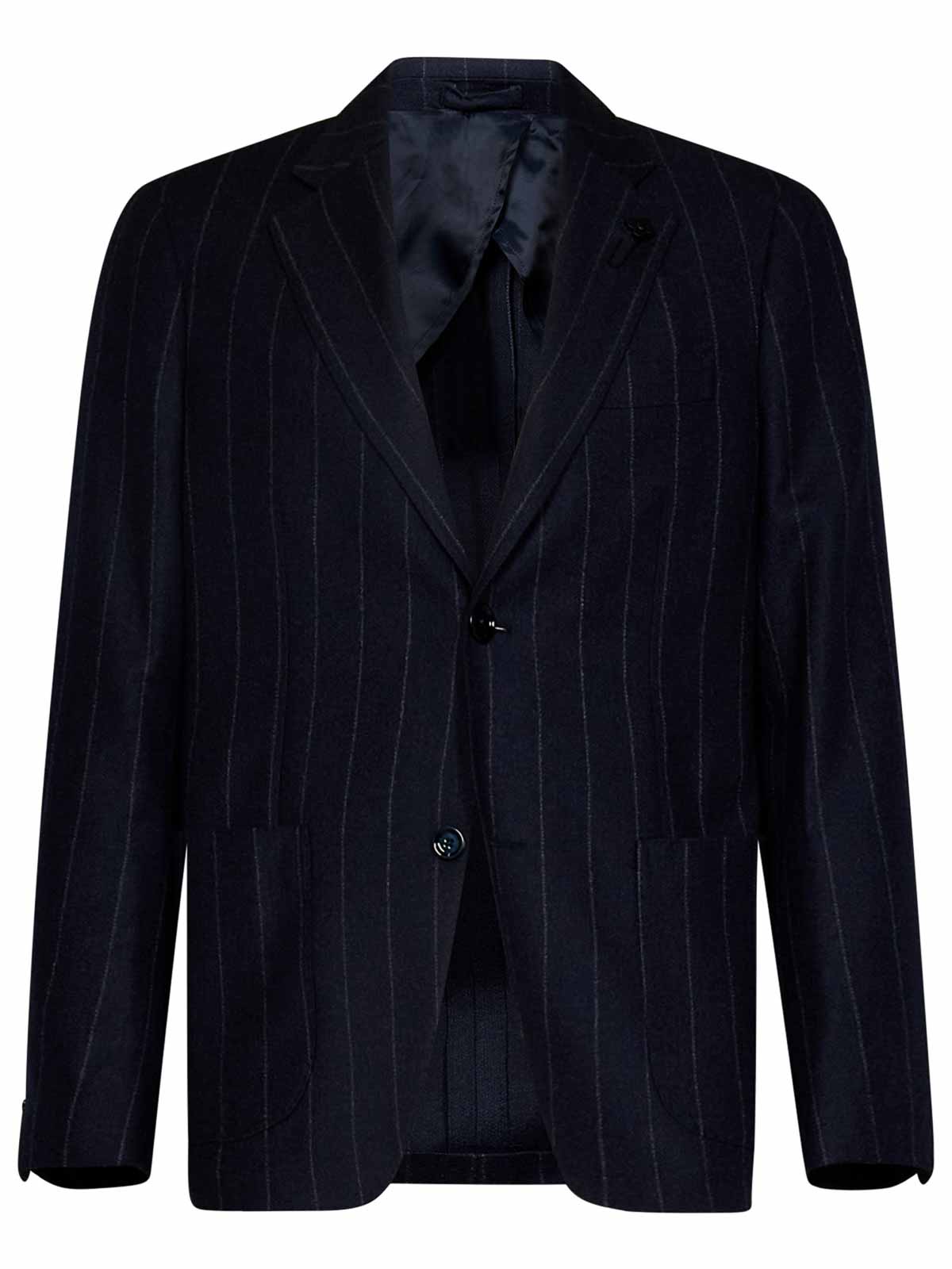 Lardini pinstriped wool suit - Blue