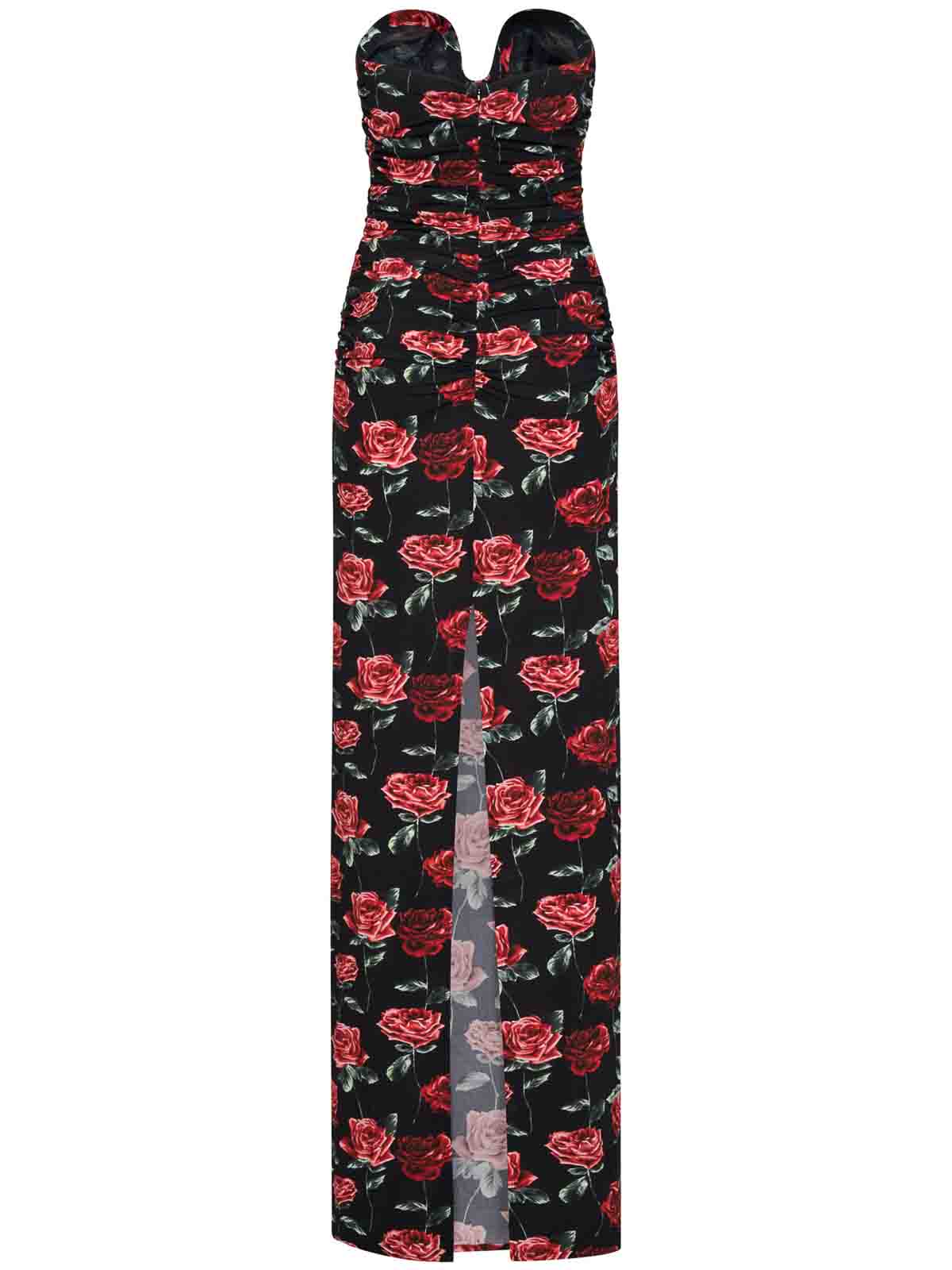 Shop Magda Butrym Floral-print Maxi Dress In Black