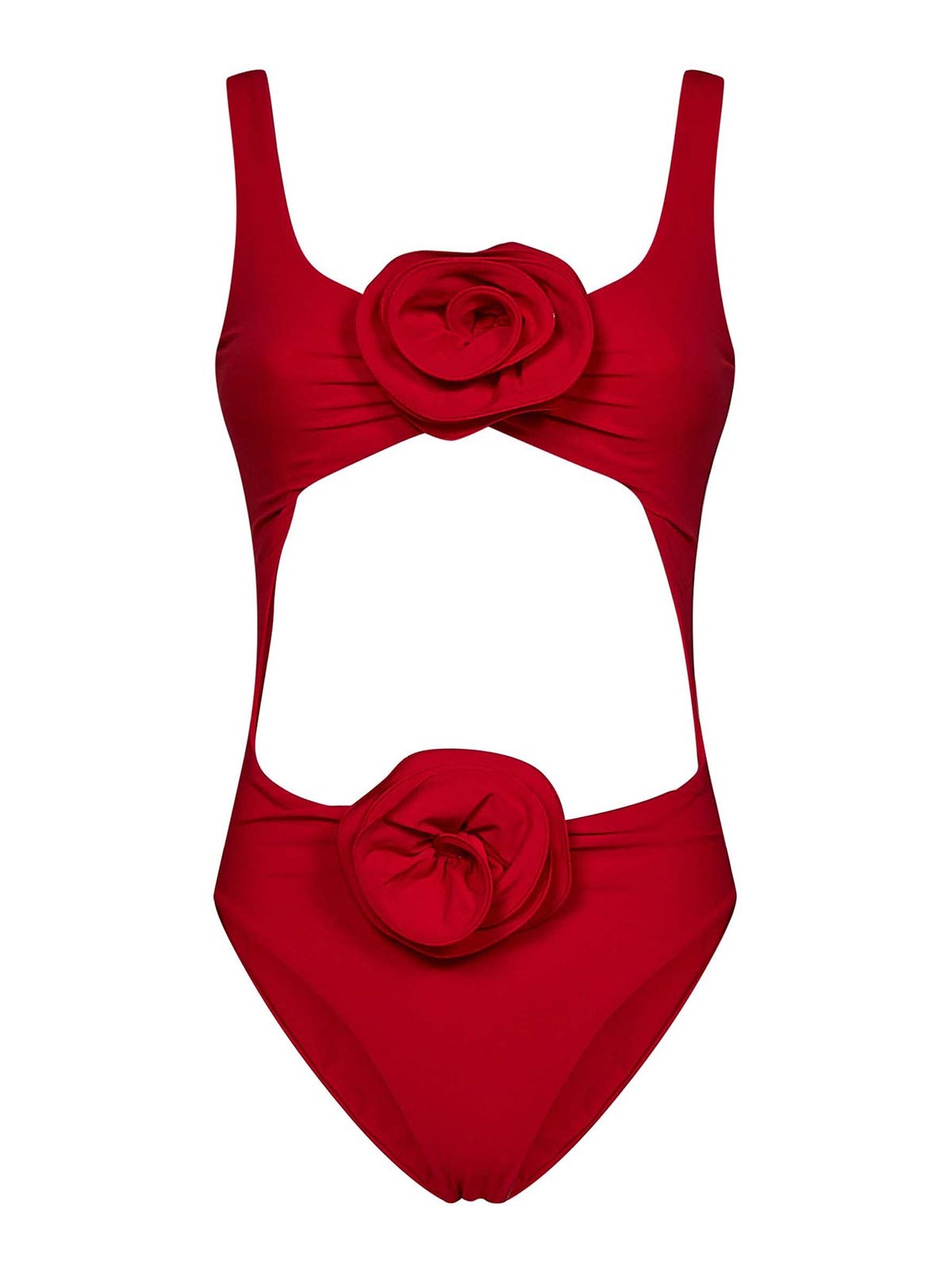 Shop Magda Butrym Red Cut-out One-piece Swimsuit
