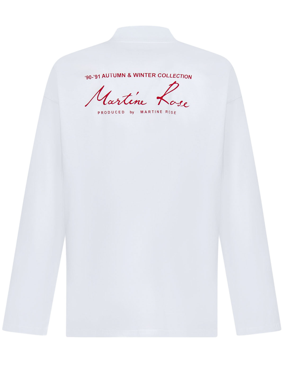 T-shirts Martine Rose - White Cotton Jersey Funnel Neck - CMR605WHITE