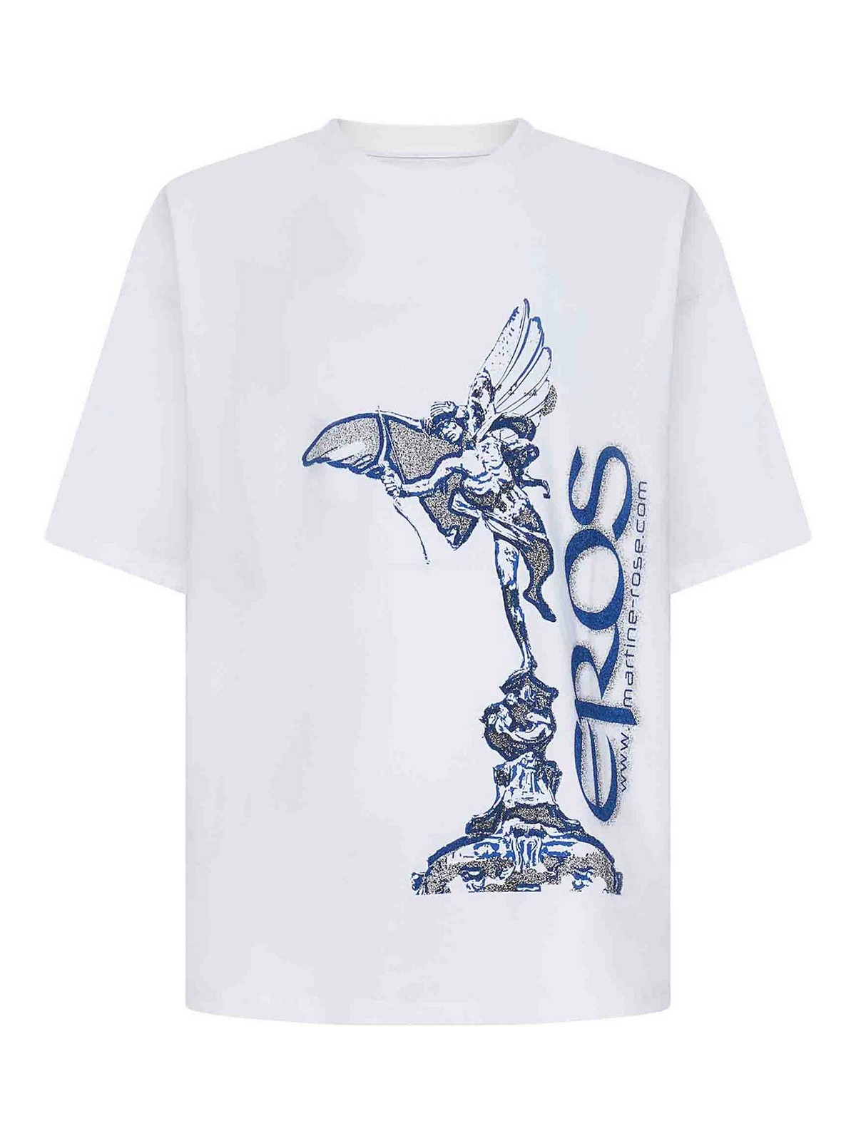 White Logo-print cotton-jersey T-shirt, Martine Rose