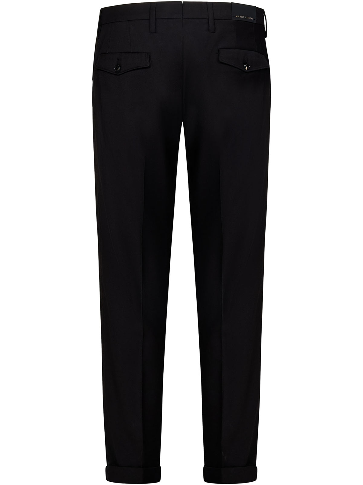 Shop Michele Carbone Black Tailored Trousers