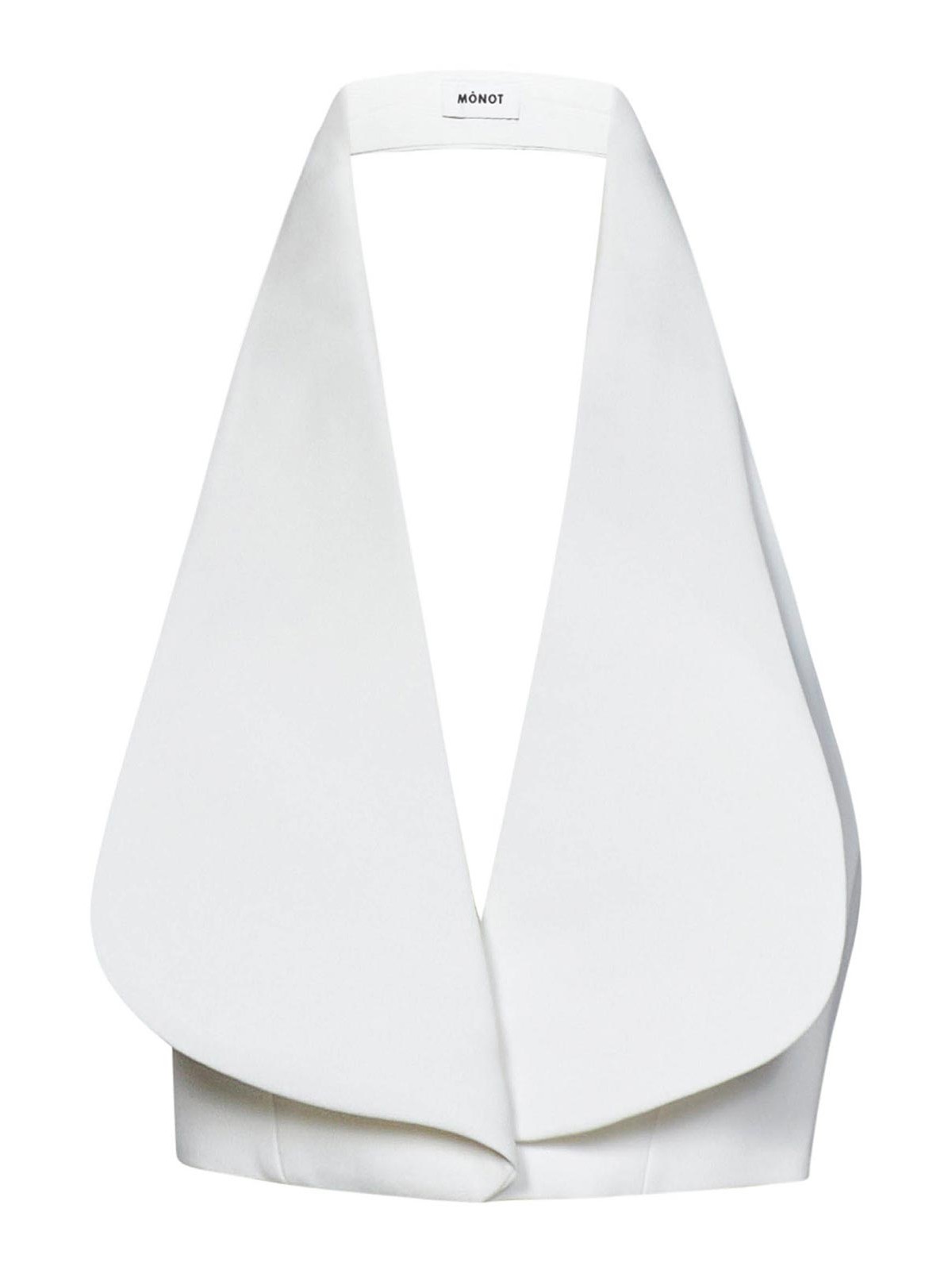 Monot Halterneck Cropped Top In White