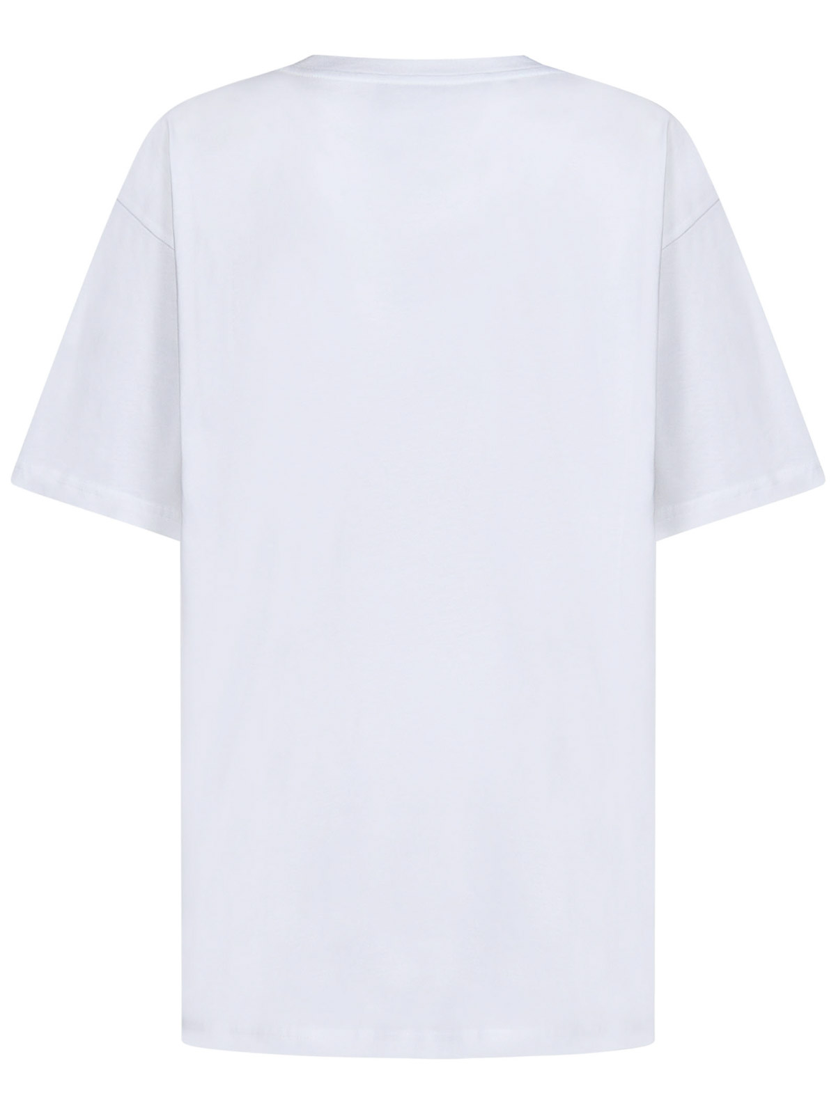 Shop Moschino Oversized T-shirt With Crystal Decorations In White