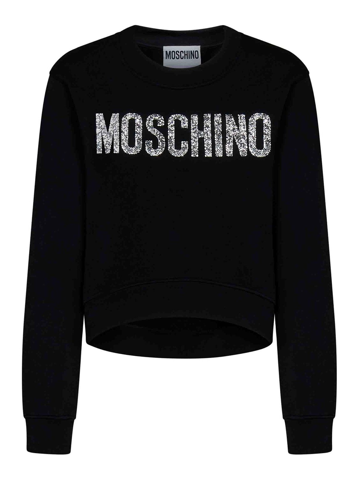 Moschino Crystal-embellished Sweatshirt In Black