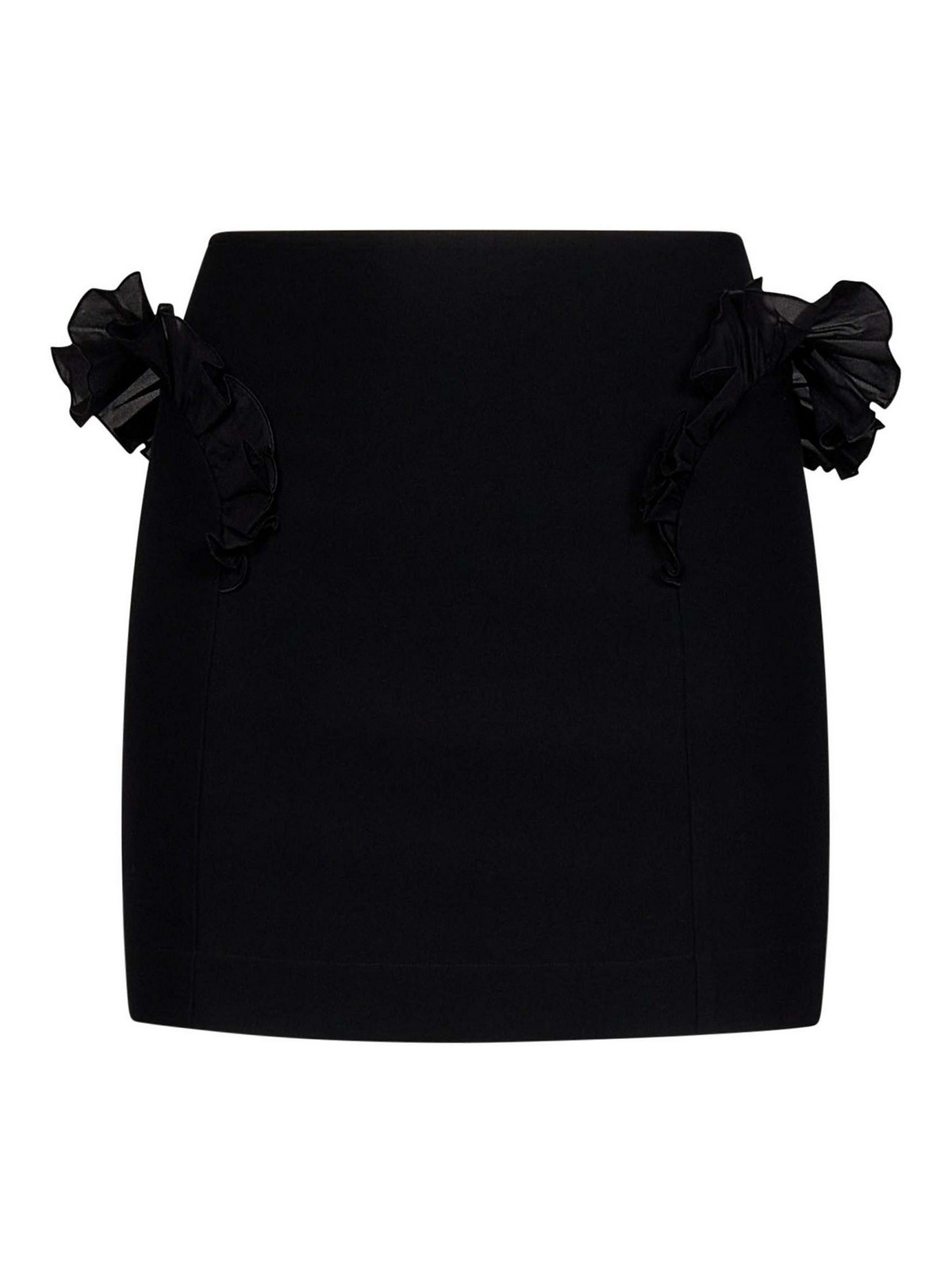 Shop Nensi Dojaka Black Stretch Mini Skirt In Negro