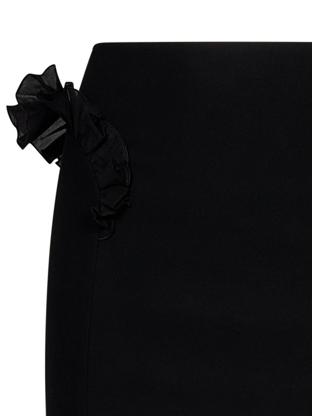 Shop Nensi Dojaka Black Stretch Mini Skirt In Negro