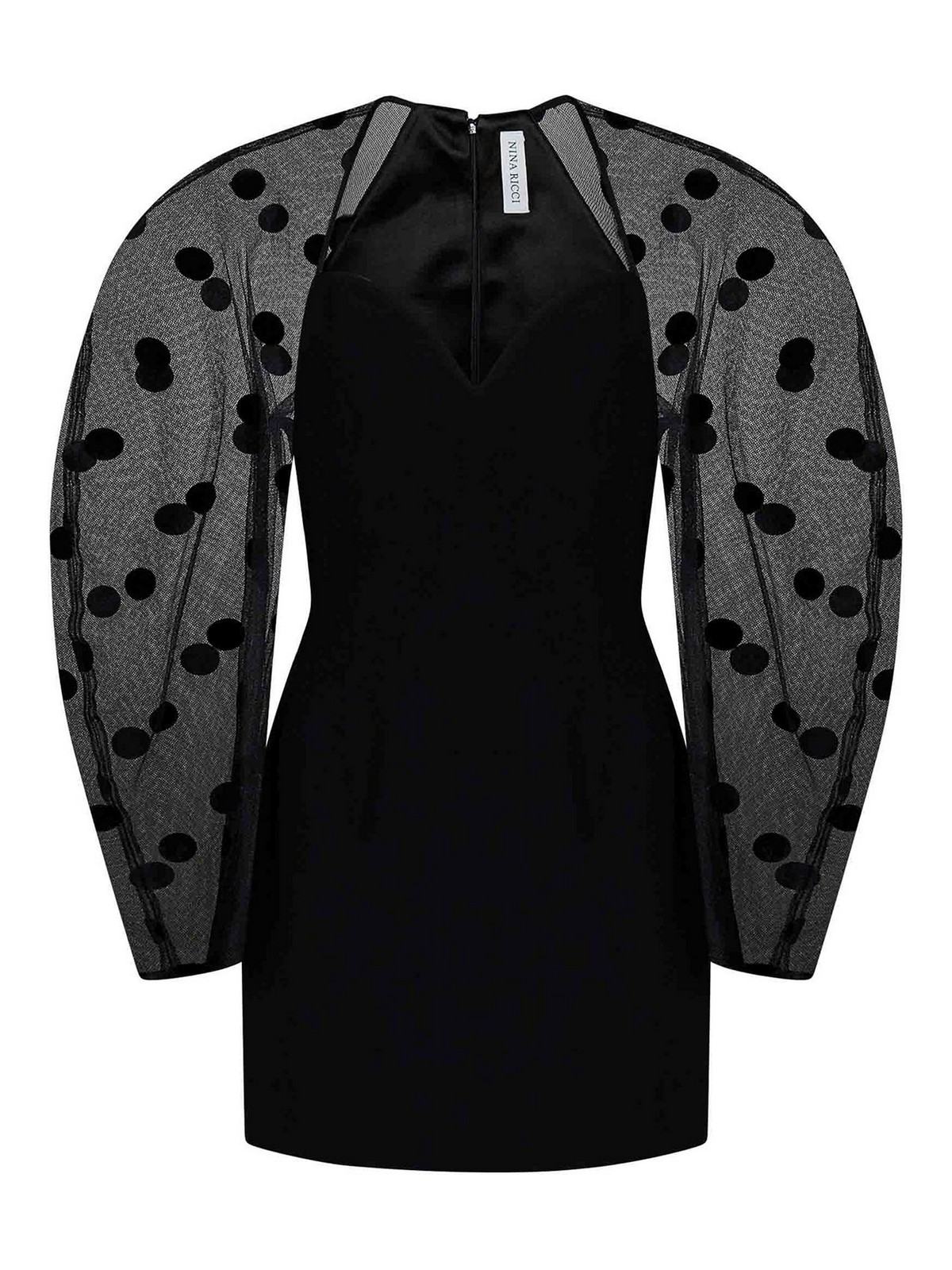 Shop Nina Ricci Black Polka Dot Dress