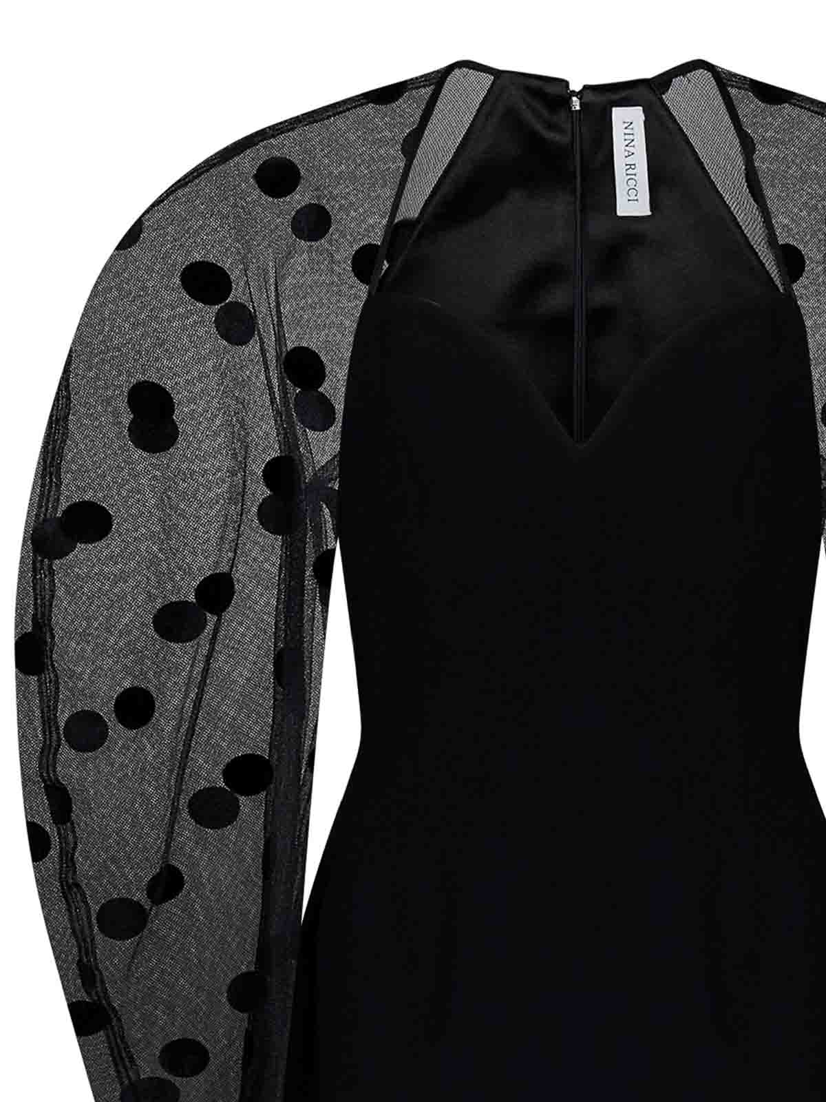 Shop Nina Ricci Vestido Corto - Negro In Black