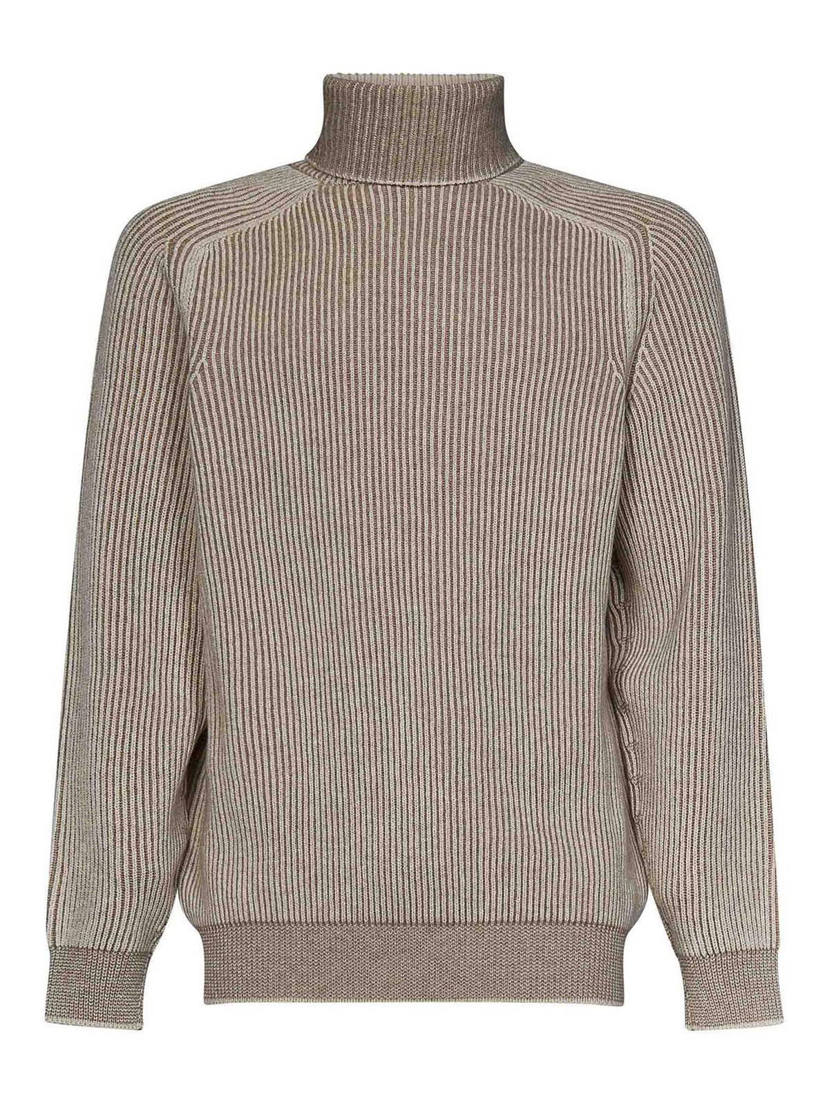 Sease Beige Cashmere Turtleneck Sweater