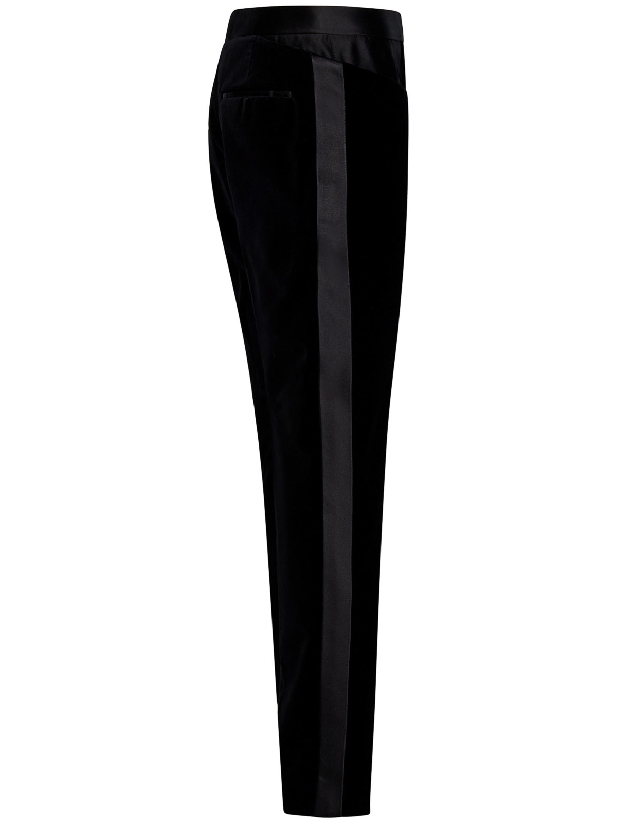 Black Shelton Wool-Blend Crepe Tuxedo Trousers