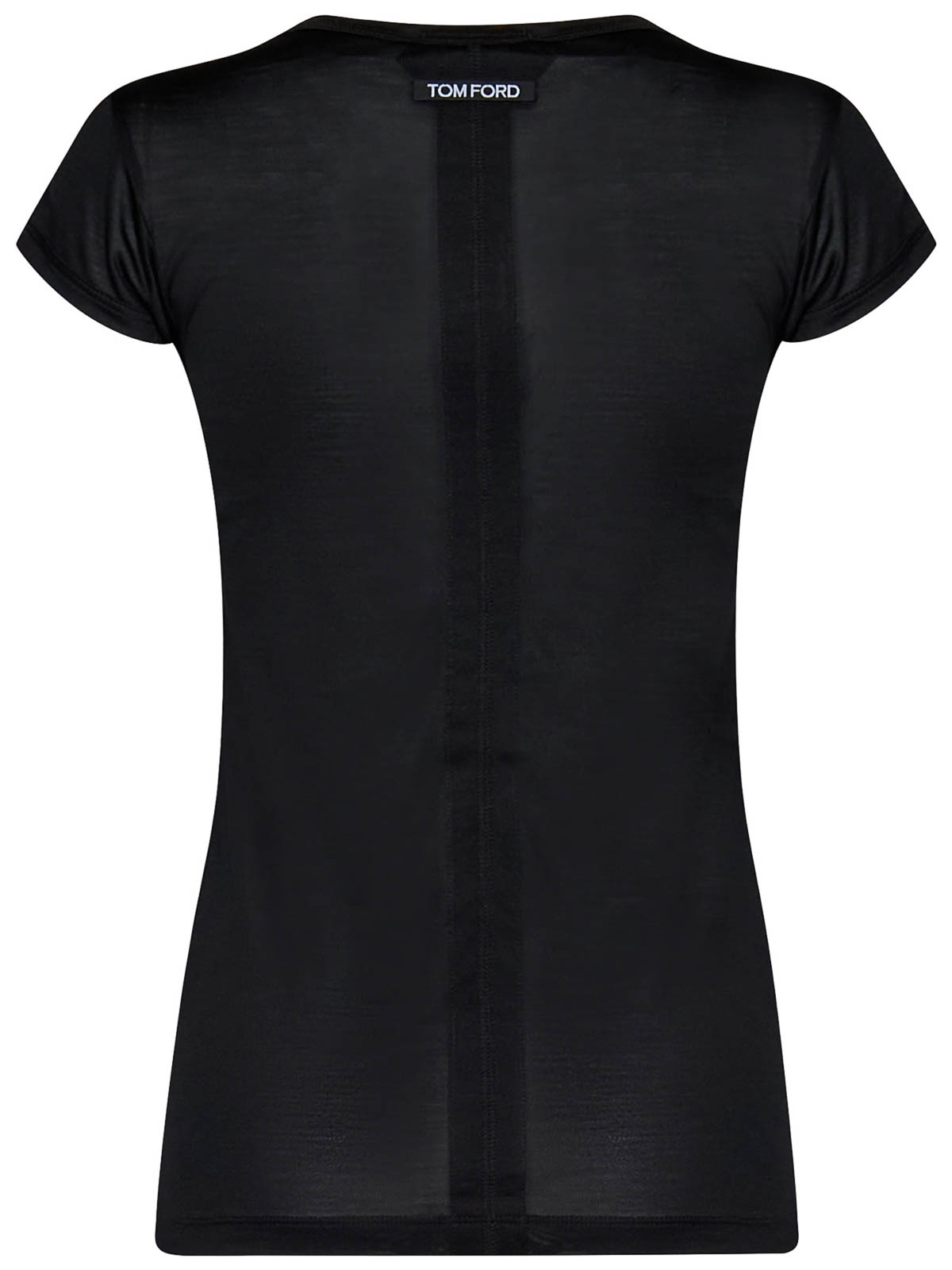 Shop Tom Ford Black Silk Jersey T-shirt In Negro