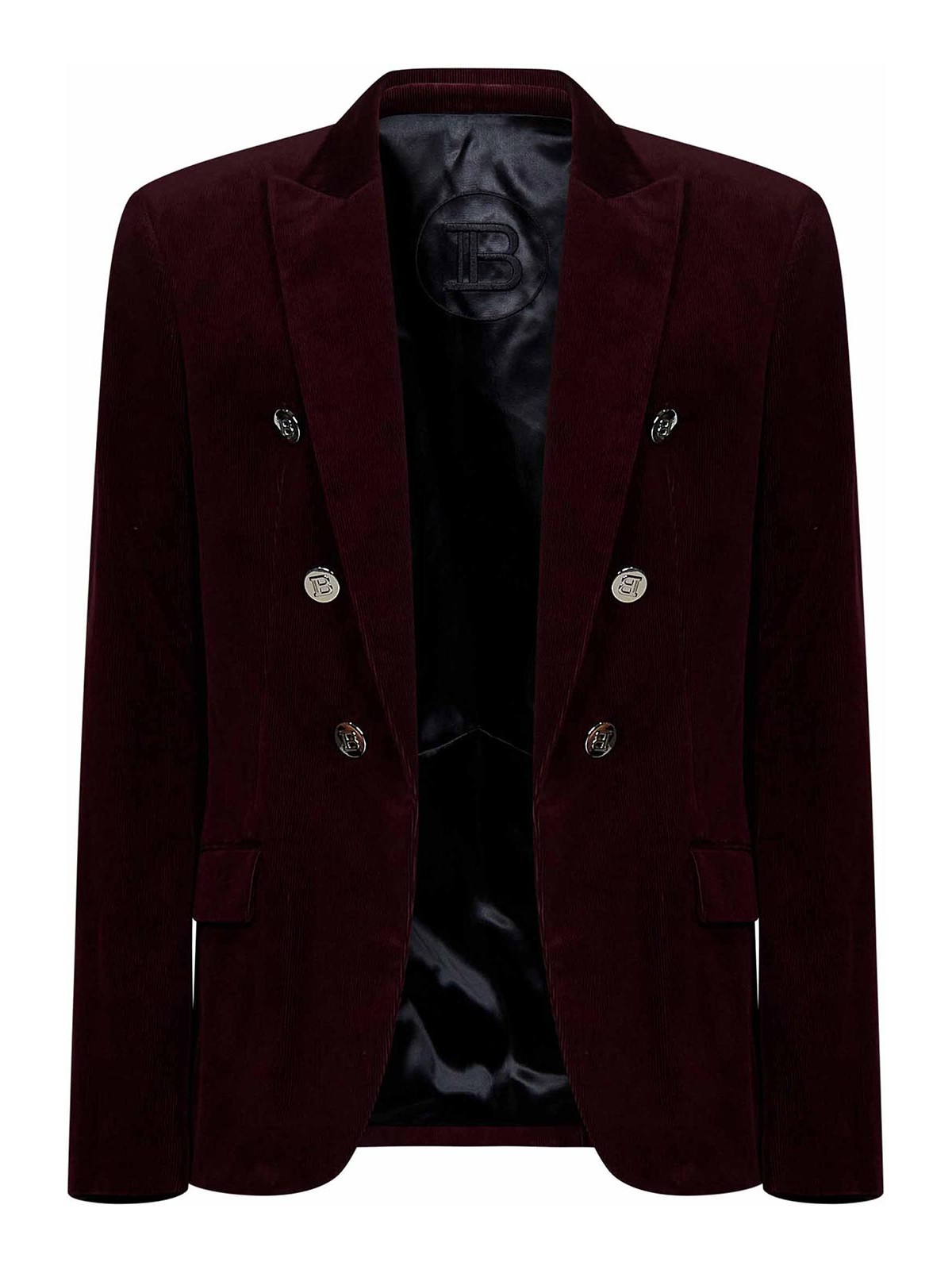 Blazers Balmain Burgundy Corduroy Blazer Bh1sg075ce103ua