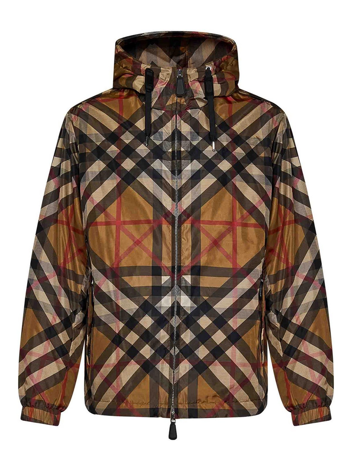 Burberry Archive Beige Hooded Jacket with Check Motifs | 8063689