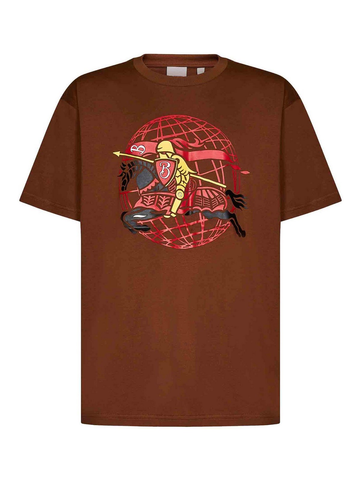Burberry Equestrian Graphic Tee In Brown