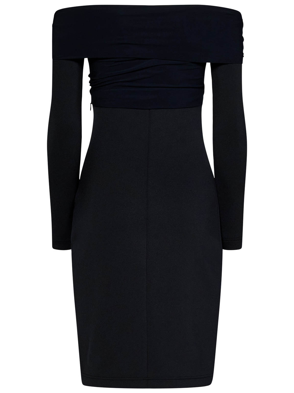 Shop Burberry Off-shoulder Stretch Jersey Dress In Black