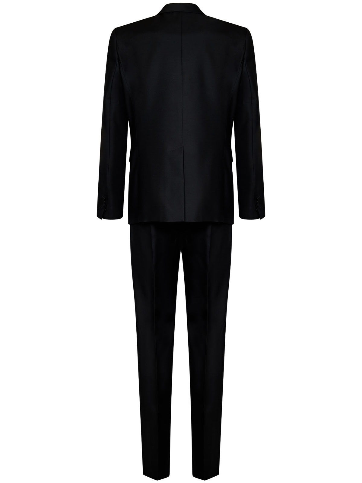 Shop Dsquared2 Black Virgin Wool And Silk Tuxedo Suit