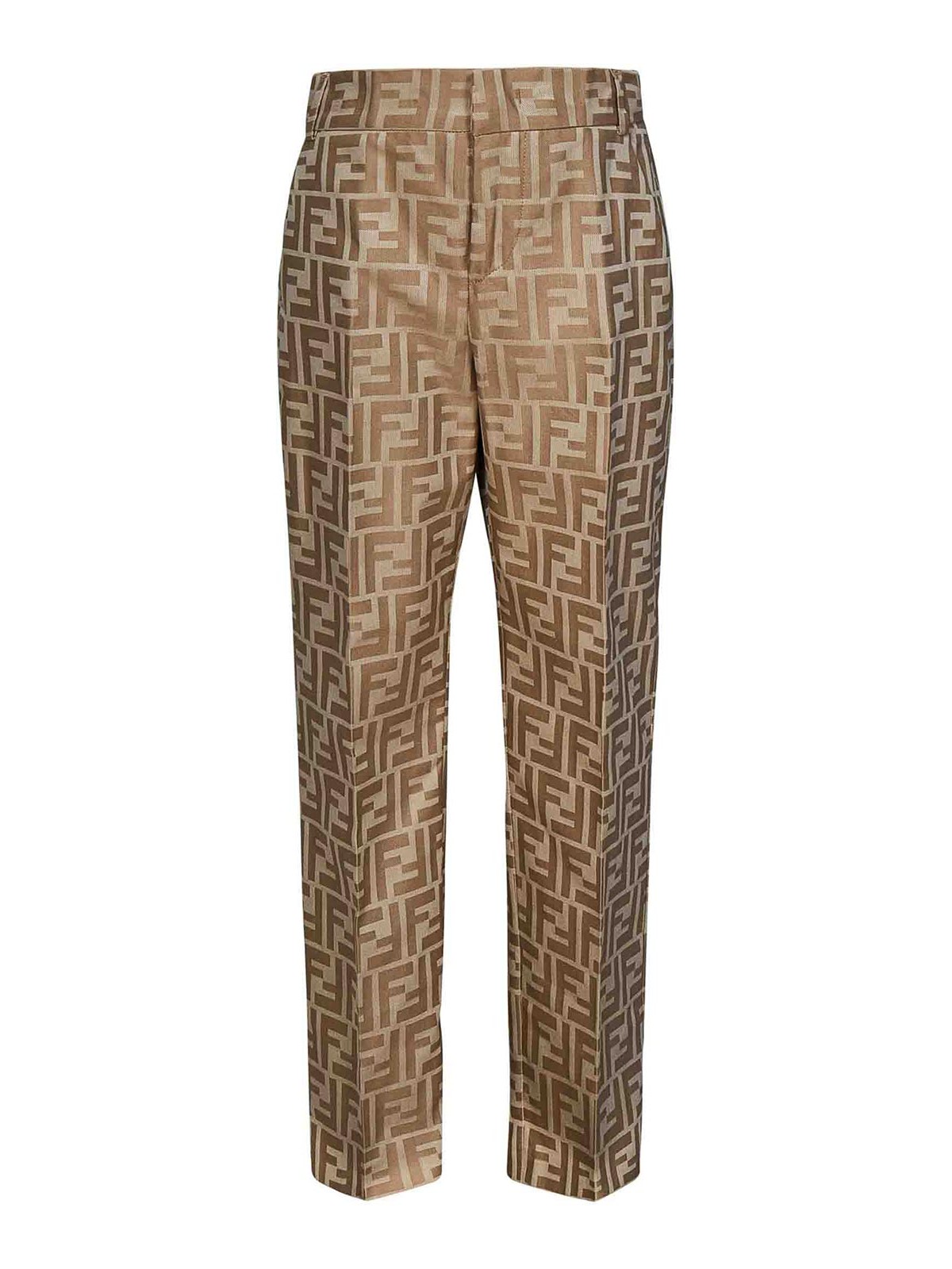 Begå underslæb fremstille alder Trousers Shorts Fendi Jr - Jacquard Monogram Trousers - JMF419ALO6F1F4G