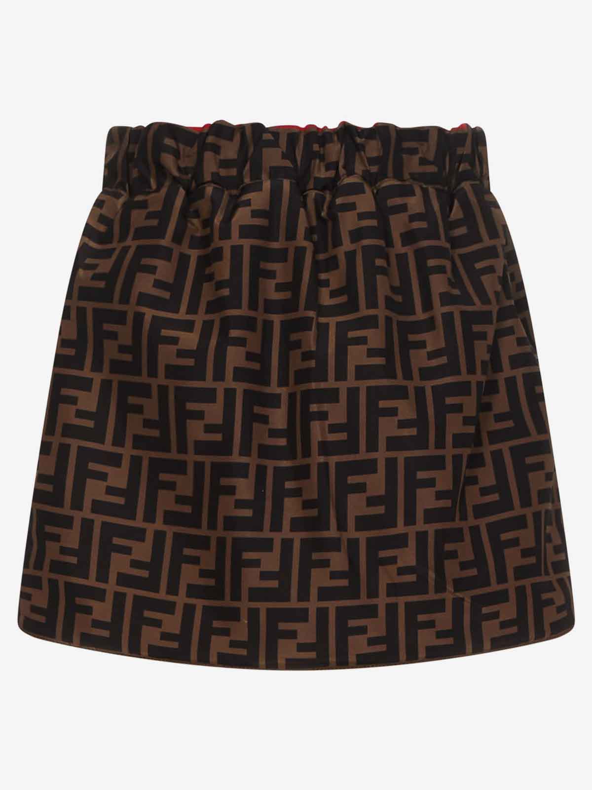 Knee length skirts Midi Fendi Jr Reversible Mini Skirt JFE093AJ2UF18O4