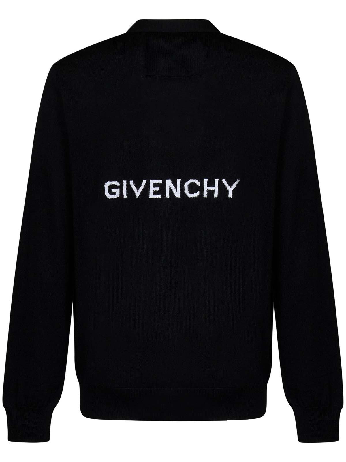 Shop Givenchy Black Wool Knit Cardigan