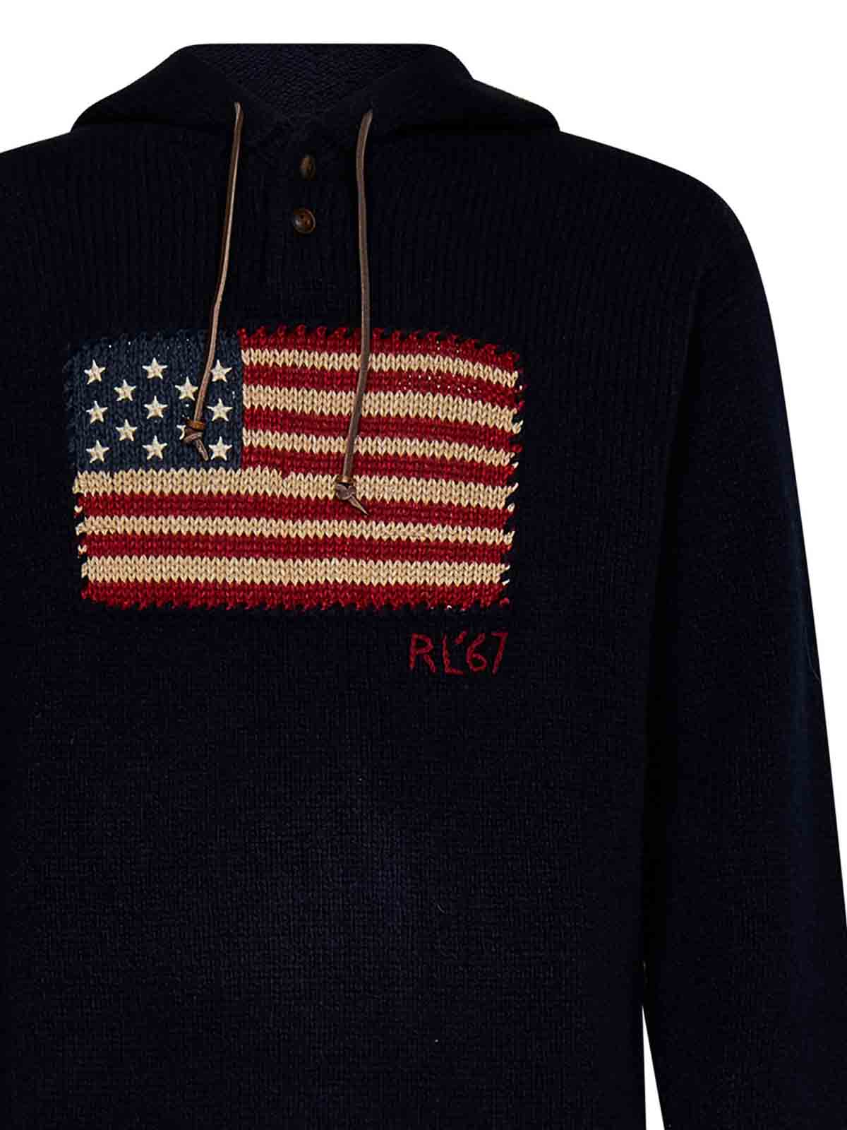 Polo Ralph Lauren Americana Flag Magic Fleece Hoodie Pullover