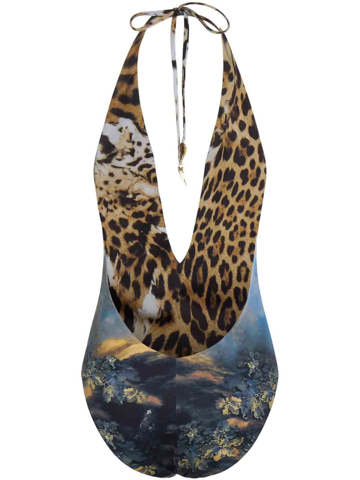 Roberto Cavalli Renaissance-Inspired One-Piece Swimsuit