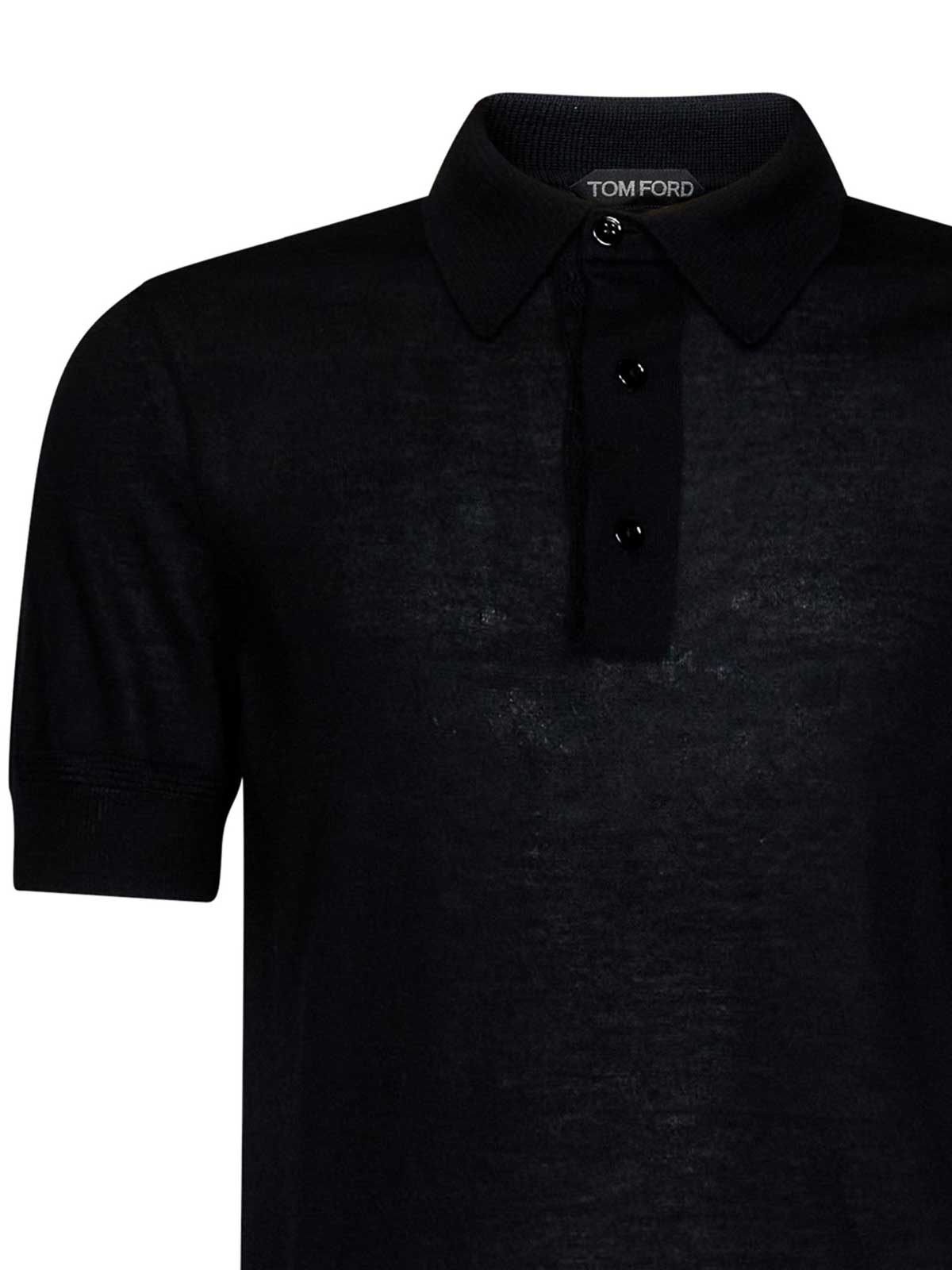 Shop Tom Ford Cashmere Polo Shirt In Black