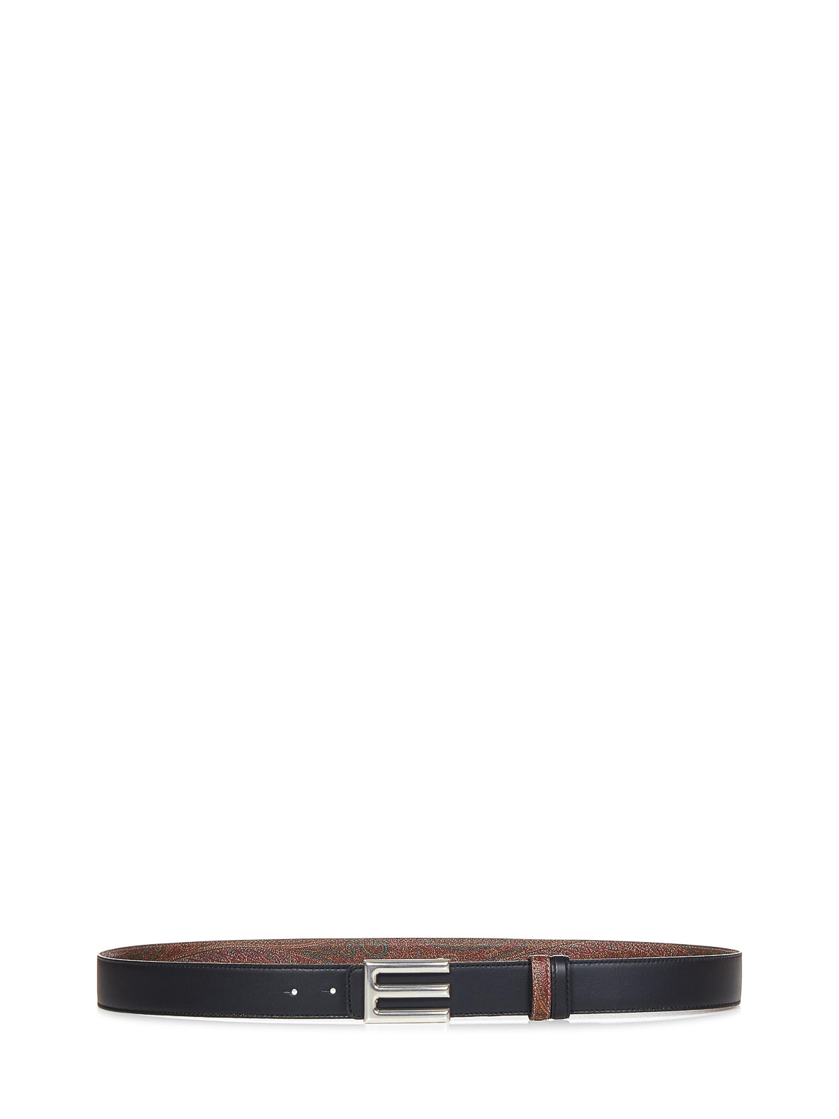 Shop Etro Reversible Paisley Jacquard Belt In Black