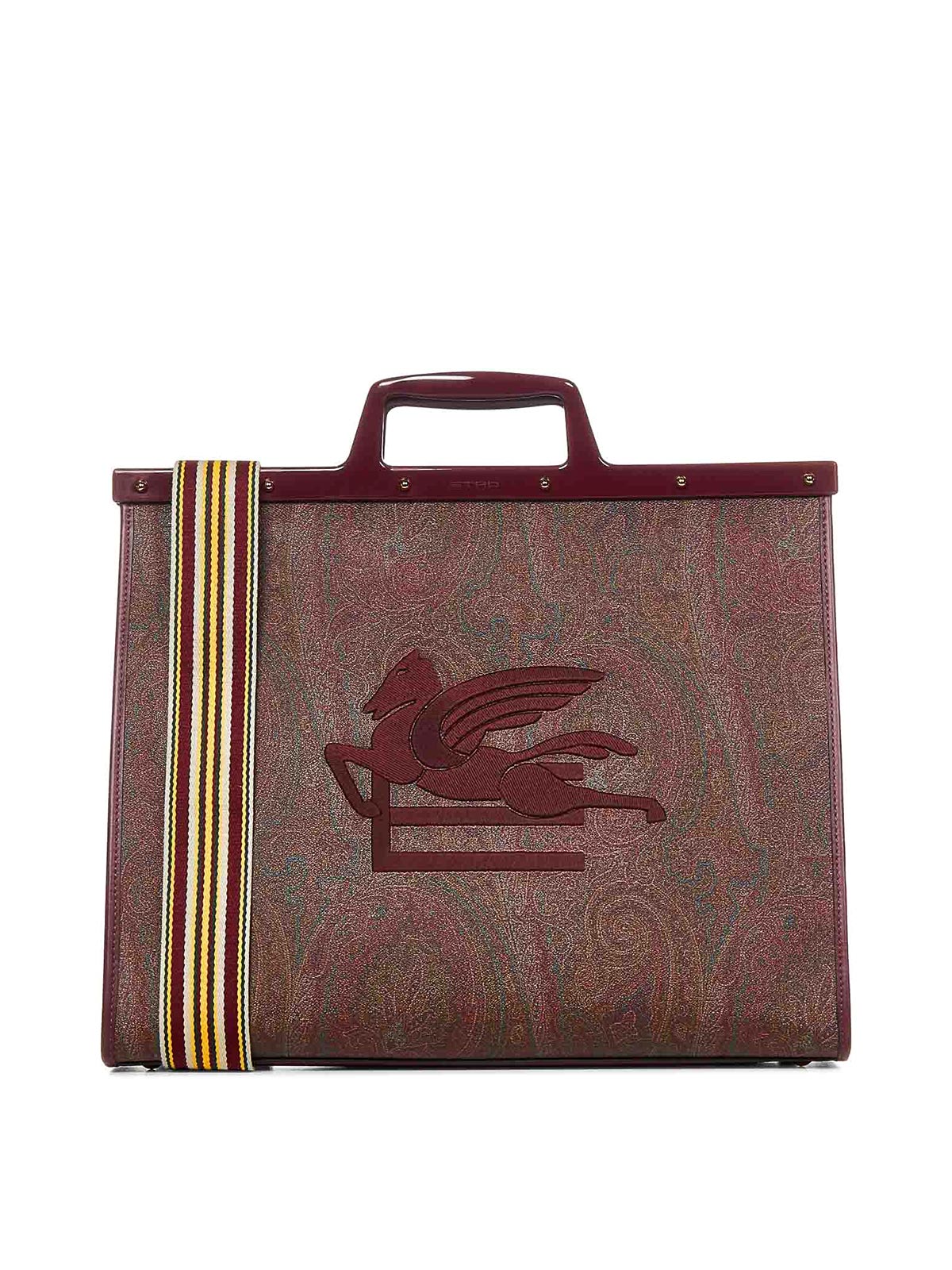 Shop Etro Paisley Shopping Bag In Red