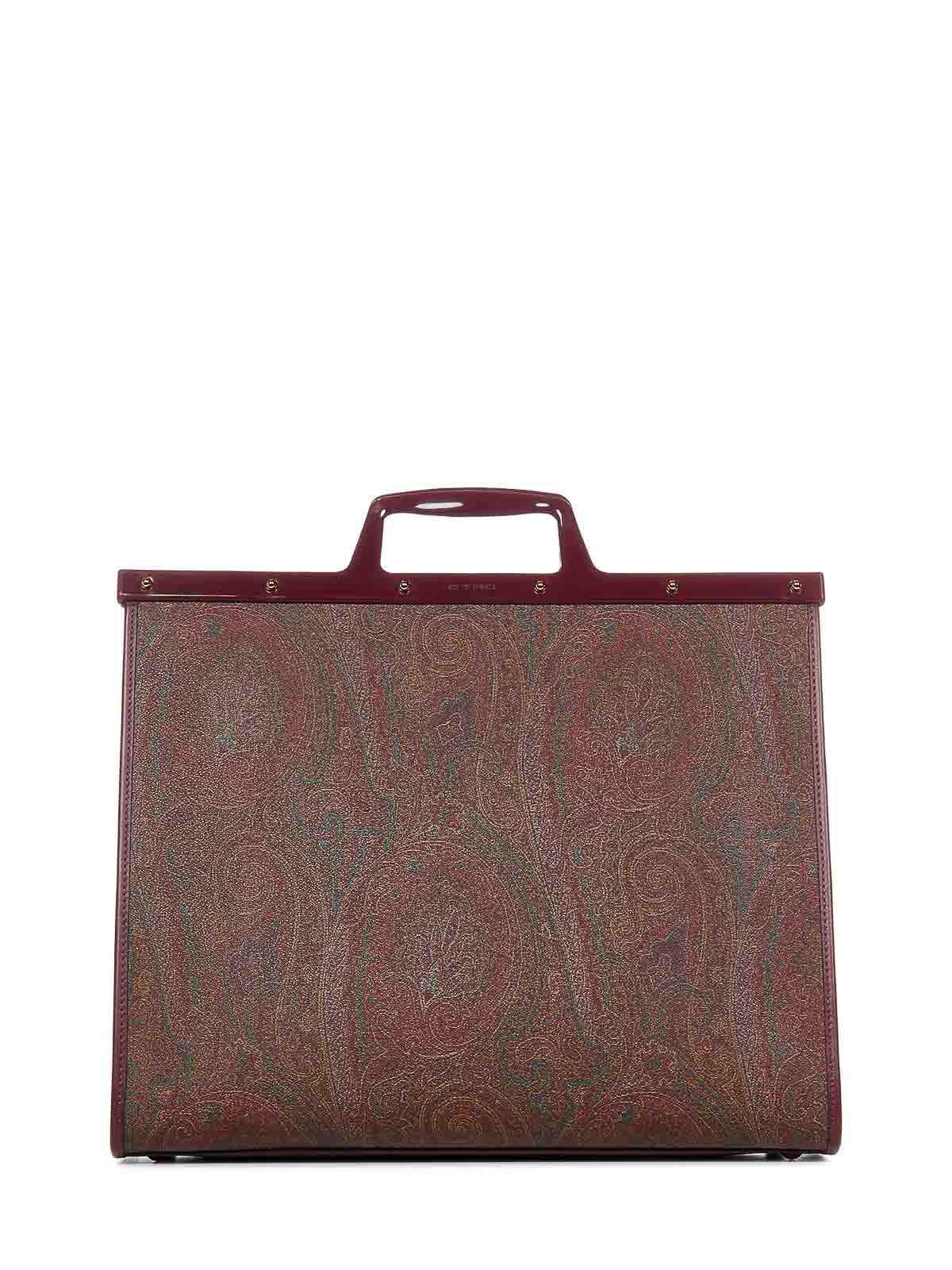 Shop Etro Paisley Shopping Bag In Red