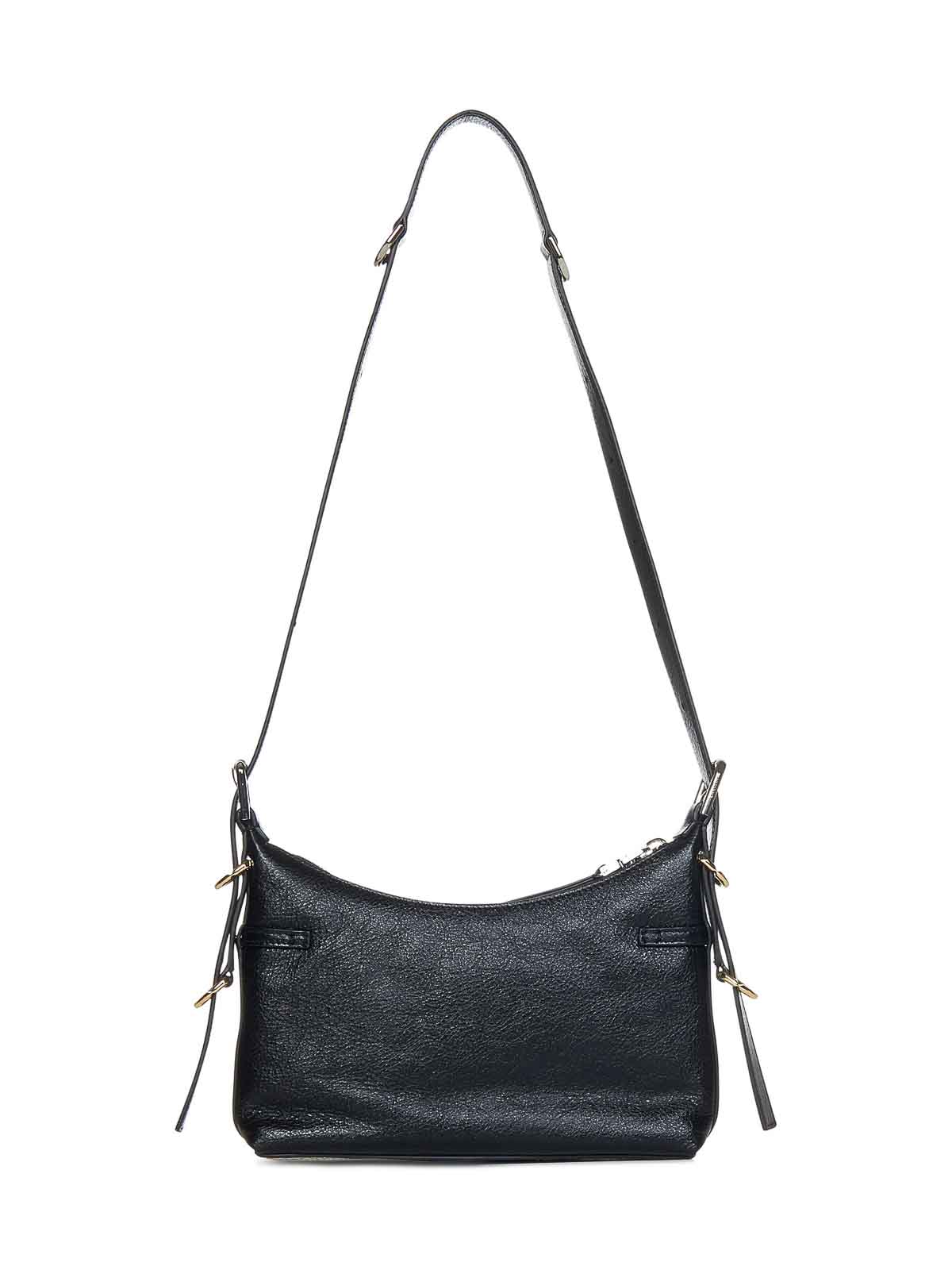 Shop Givenchy Mini Shoulder Bag With Metal Logo In Black