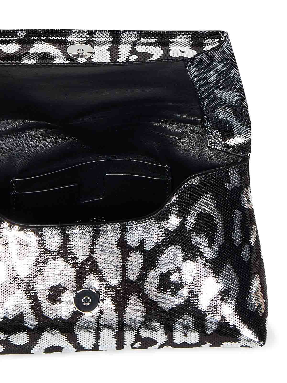 Shop Tom Ford Sequined Leopard Handbag In Silver