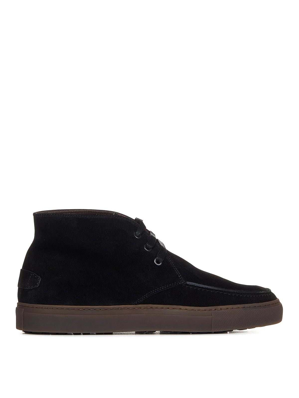 BRIONI BLACK SUEDE ANKLE BOOTS